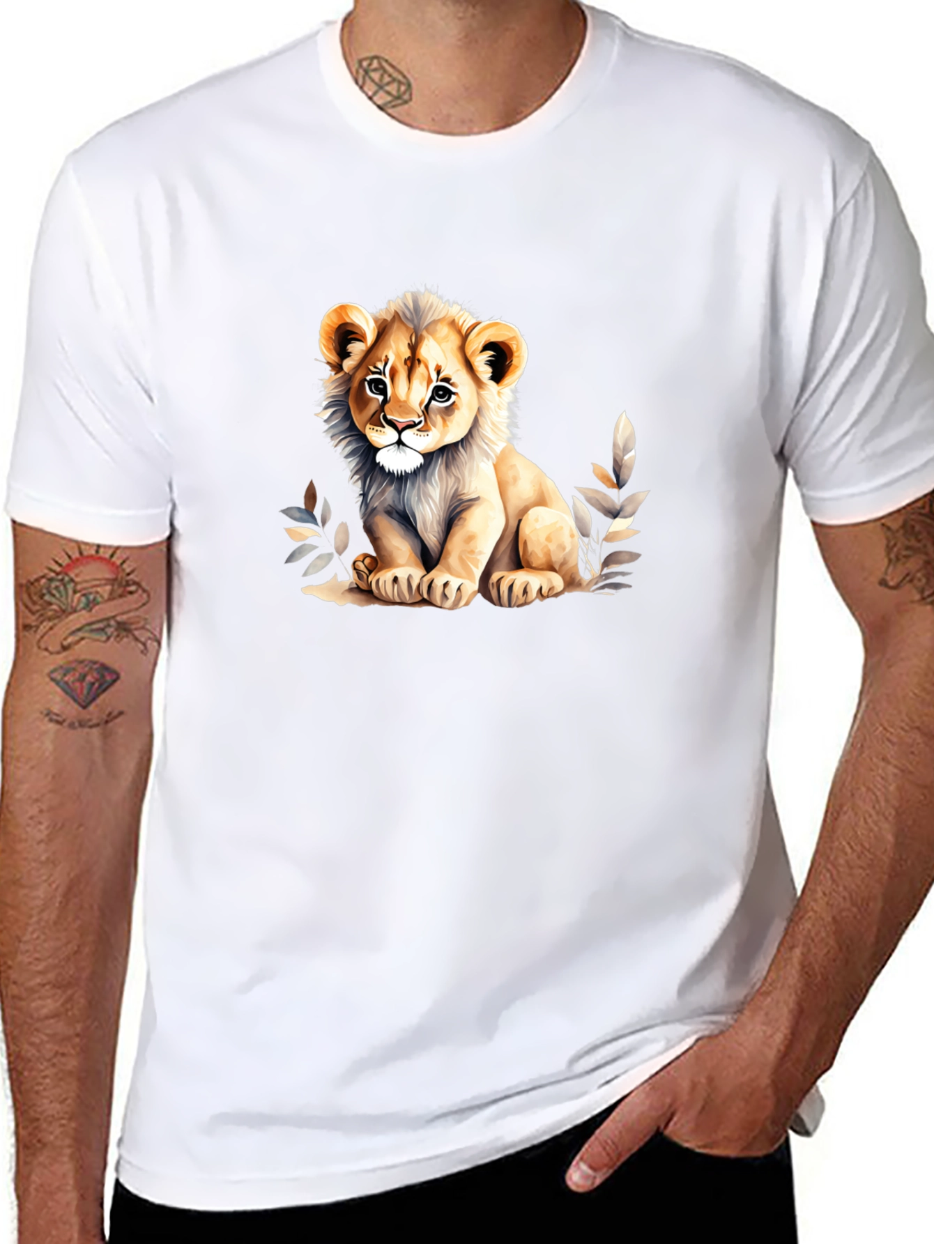 Cute Lion Cub Graphic Tee
