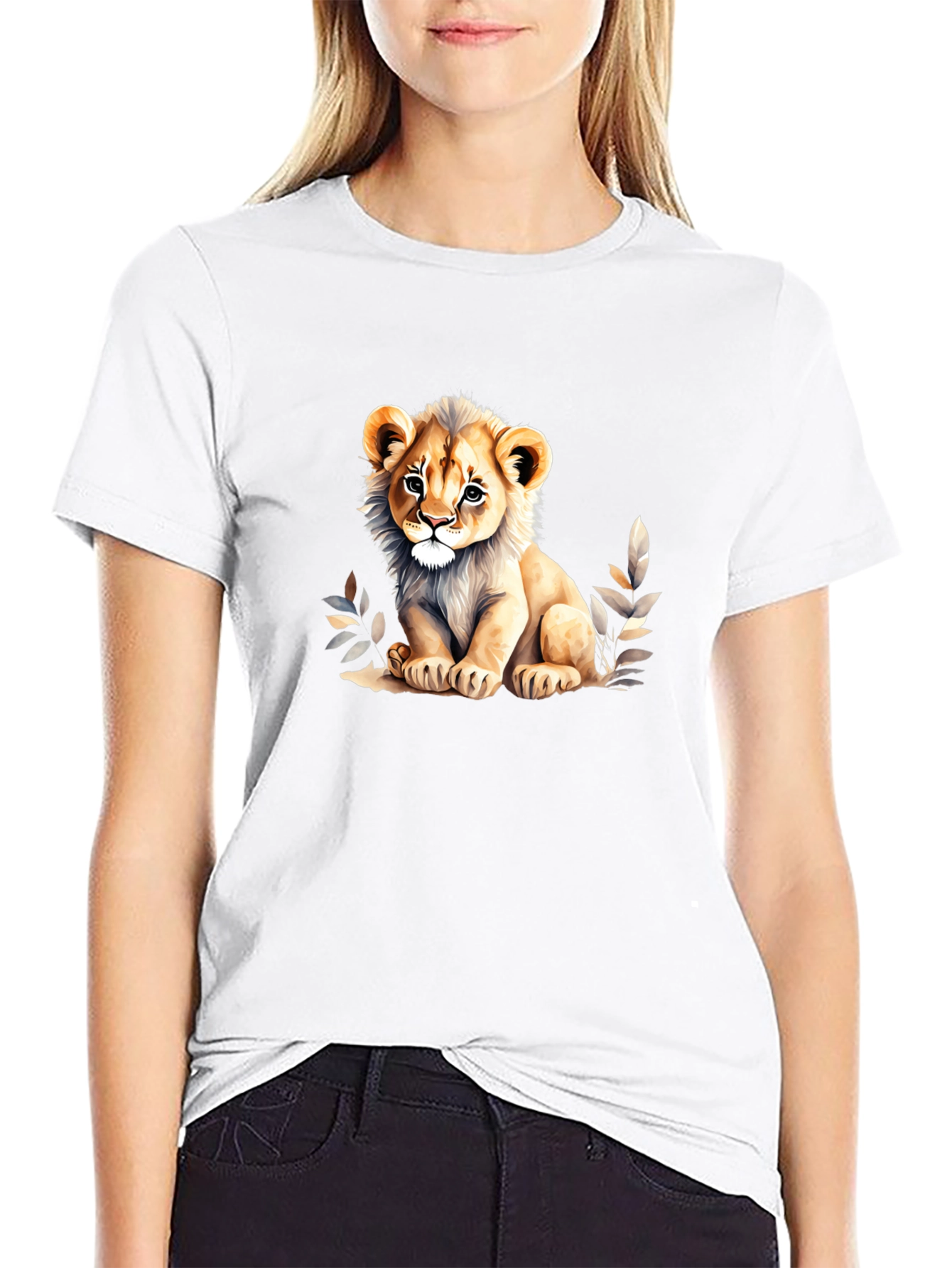 Cute Lion Cub Graphic Tee