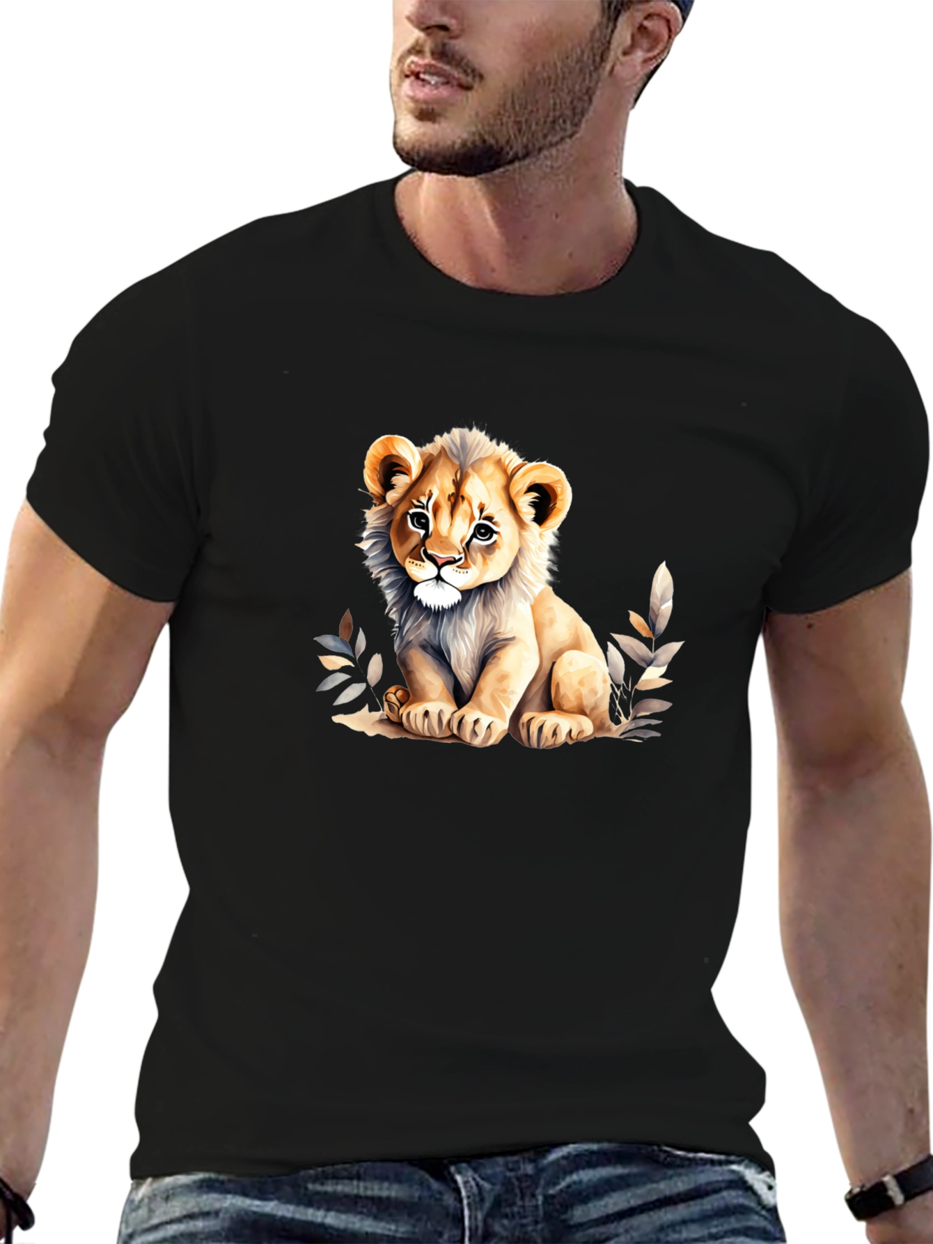 Cute Lion Cub Graphic Tee