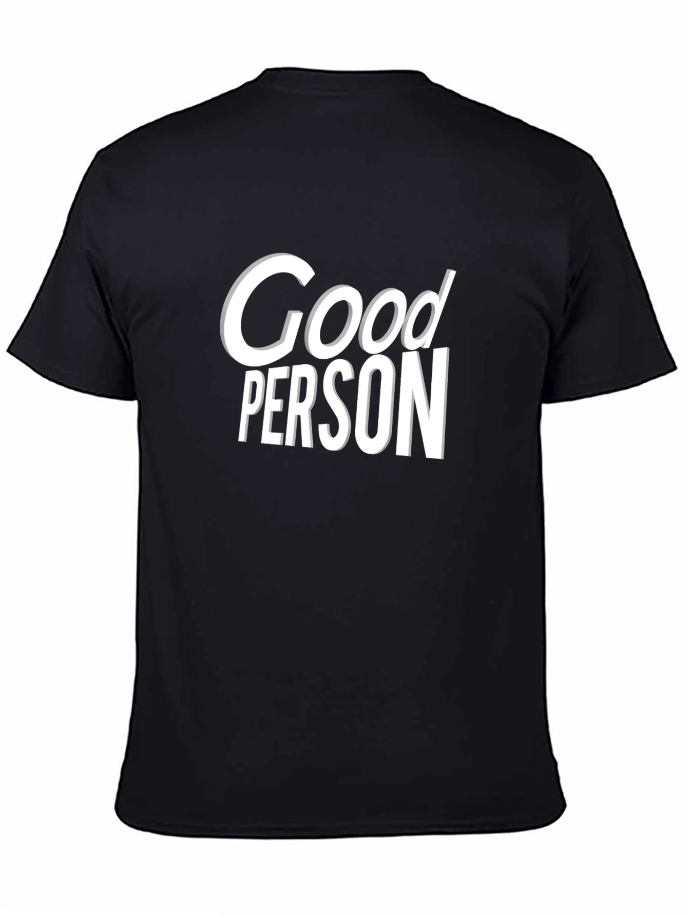 Good Person Black Cotton T-Shirt