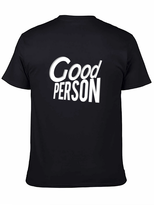 Good Person Black Cotton T-Shirt