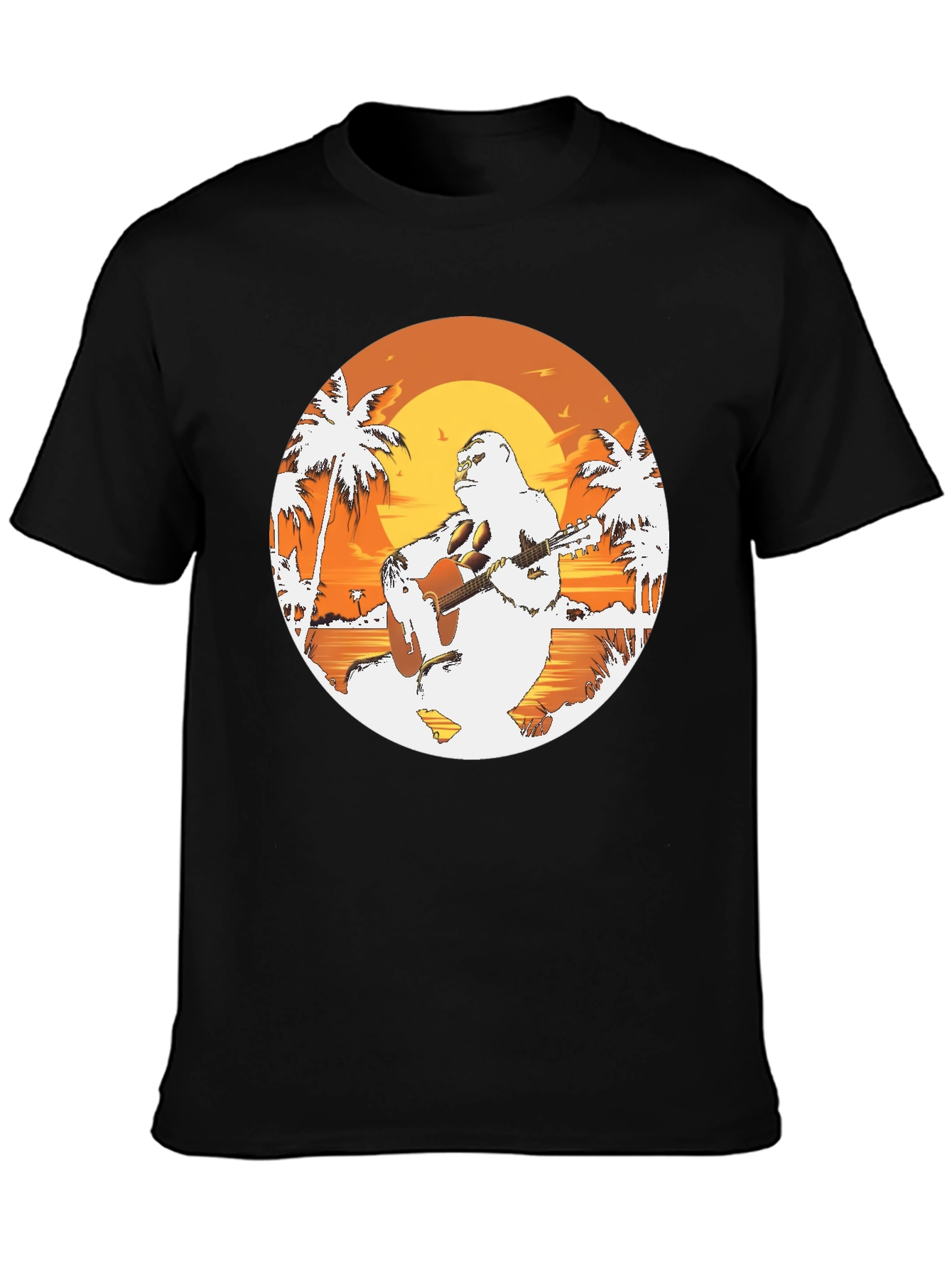 Sasquatch Beach Guitar T-Shirt