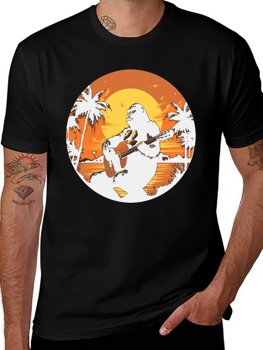 Sasquatch Beach Guitar T-Shirt