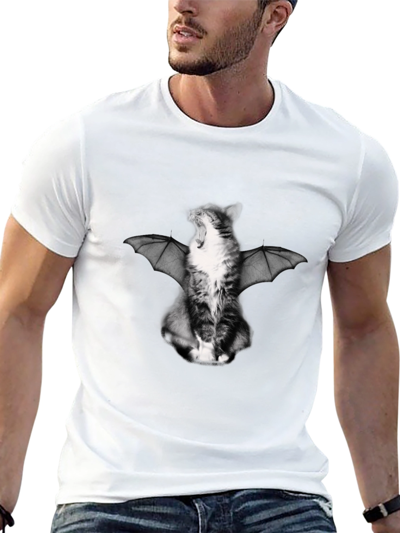 Cat Bat T-Shirt - Unique Graphic Tee