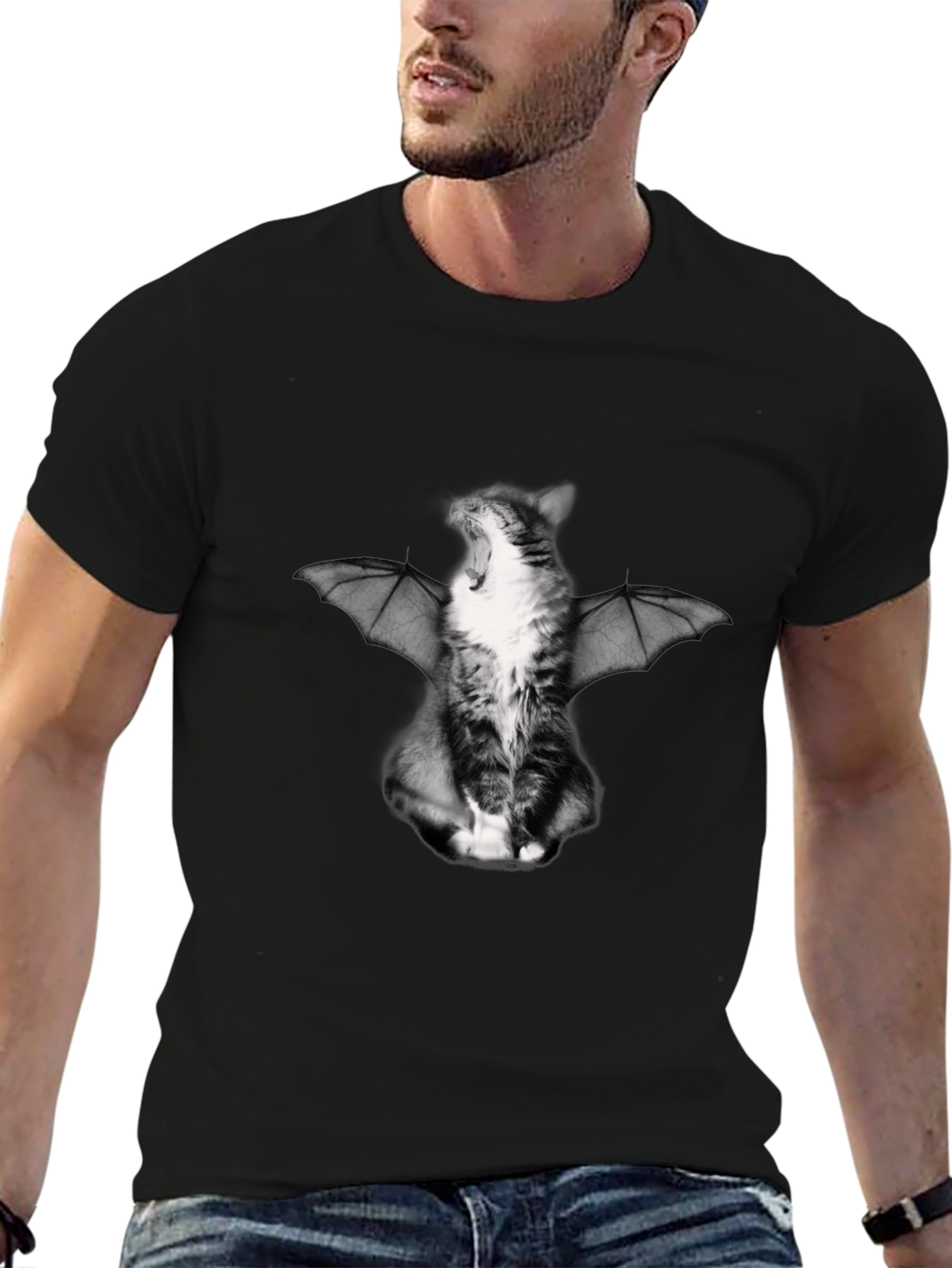 Cat Bat T-Shirt - Unique Graphic Tee