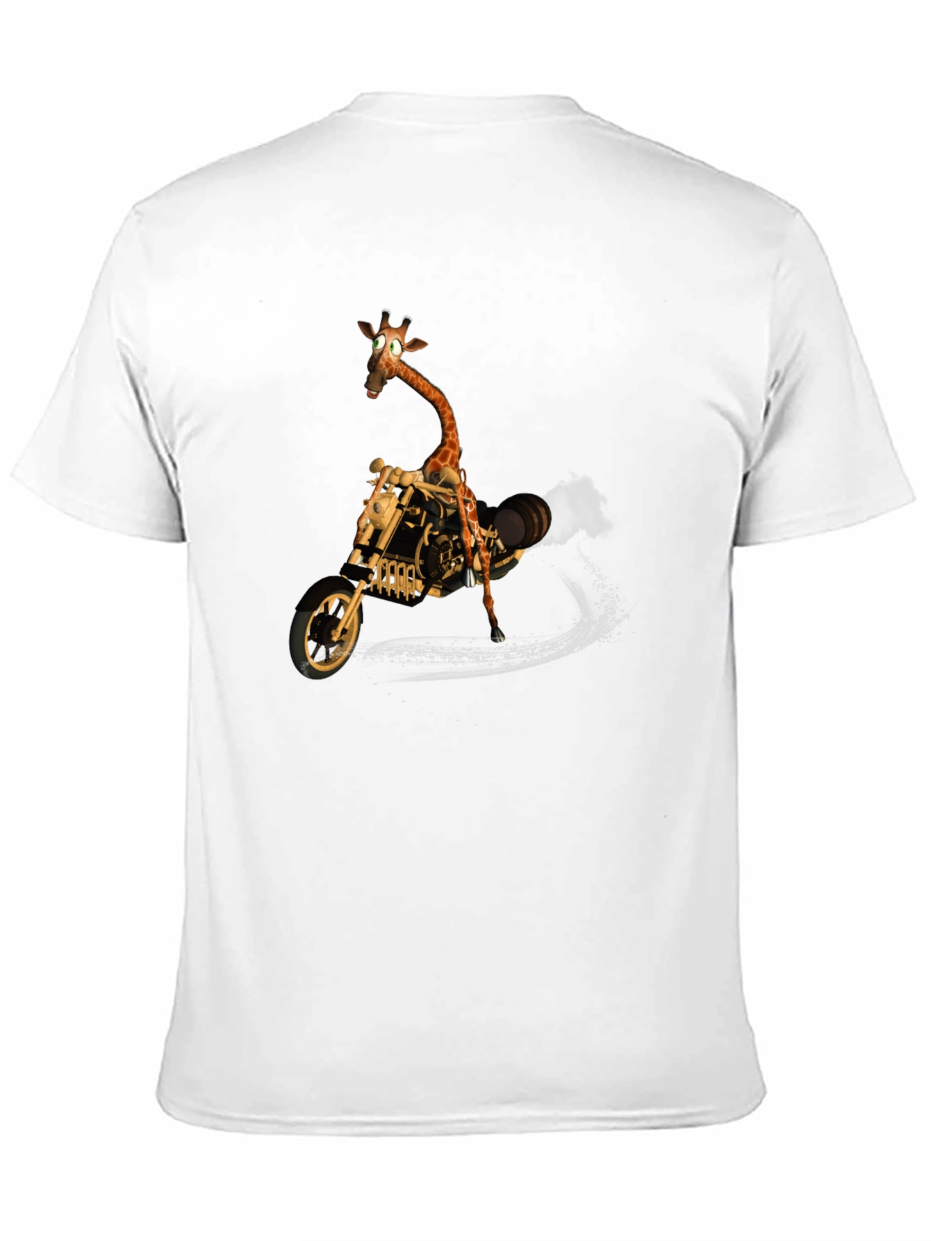 Giraffe on Motorcycle Graphic T-Shirt