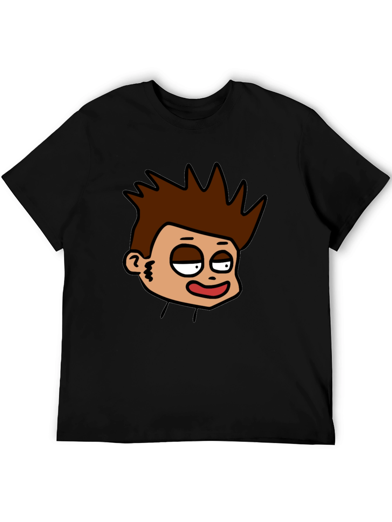 Funny Cartoon Graphic Black T-Shirt