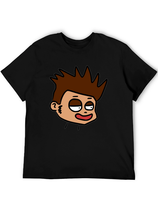 Funny Cartoon Graphic Black T-Shirt