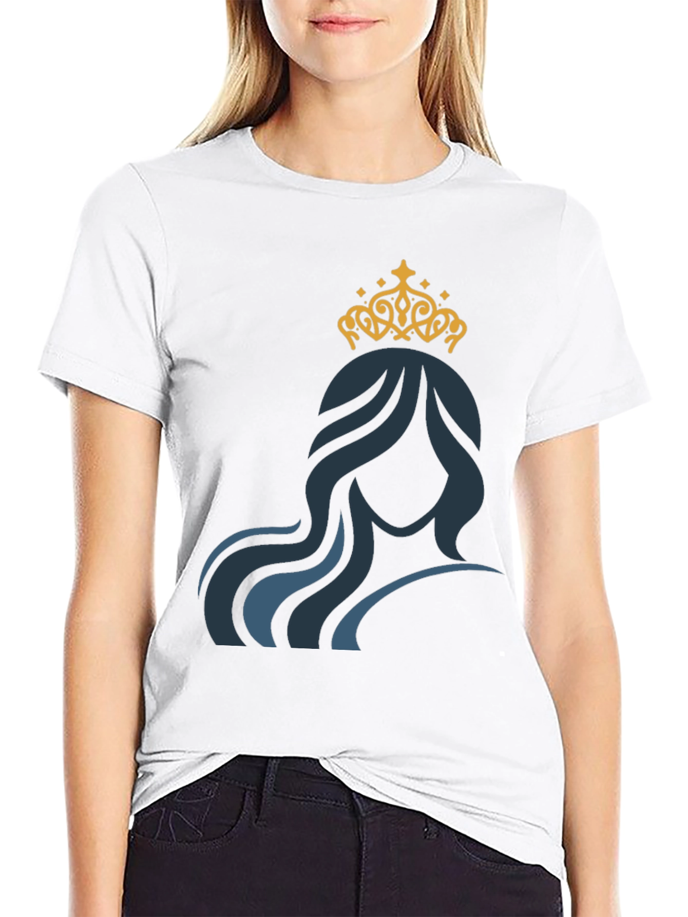 Elegant Queen Silhouette Graphic T-Shirt