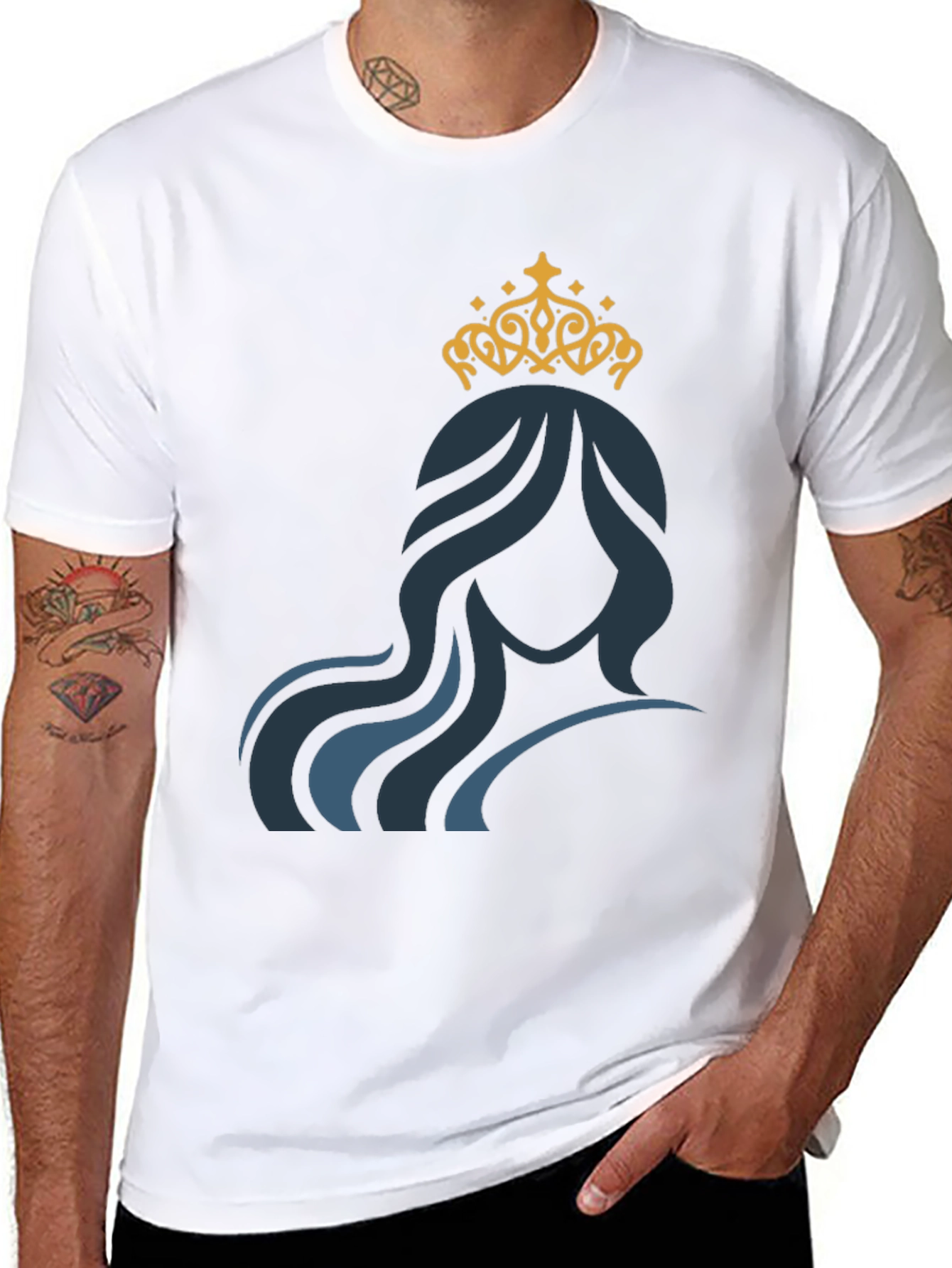 Elegant Queen Silhouette Graphic T-Shirt