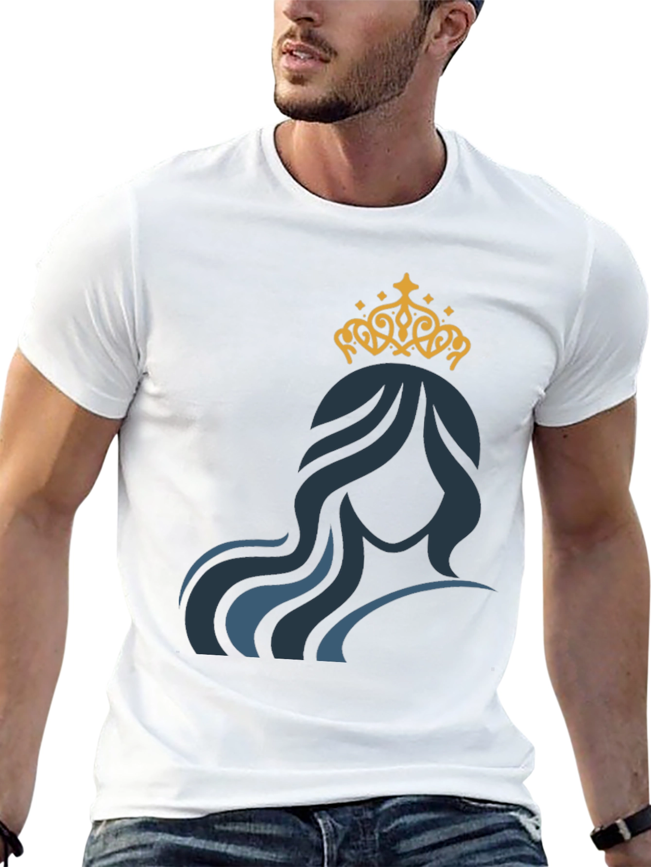 Elegant Queen Silhouette Graphic T-Shirt