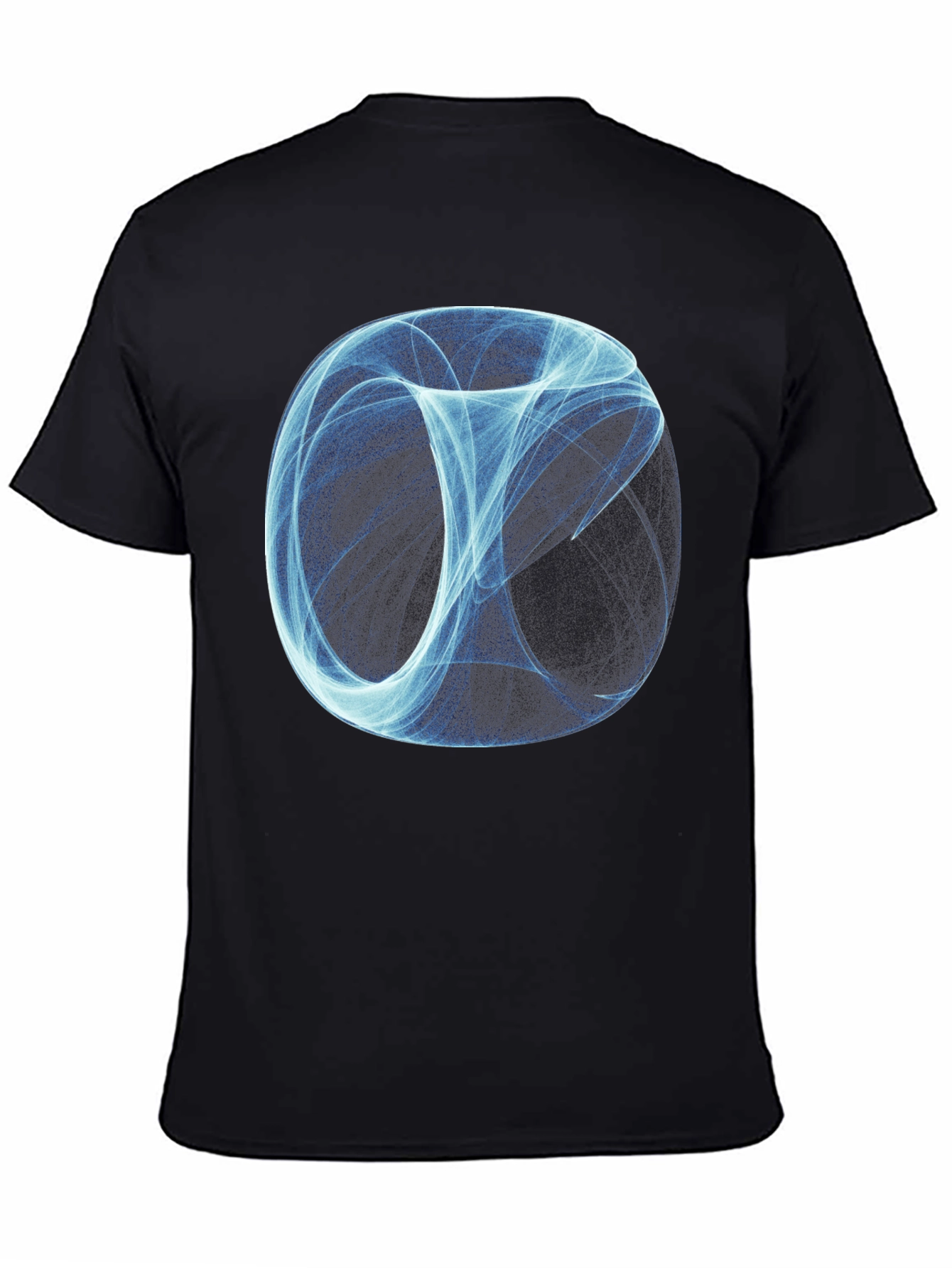 Abstract Sphere Graphic Print Black T-Shirt