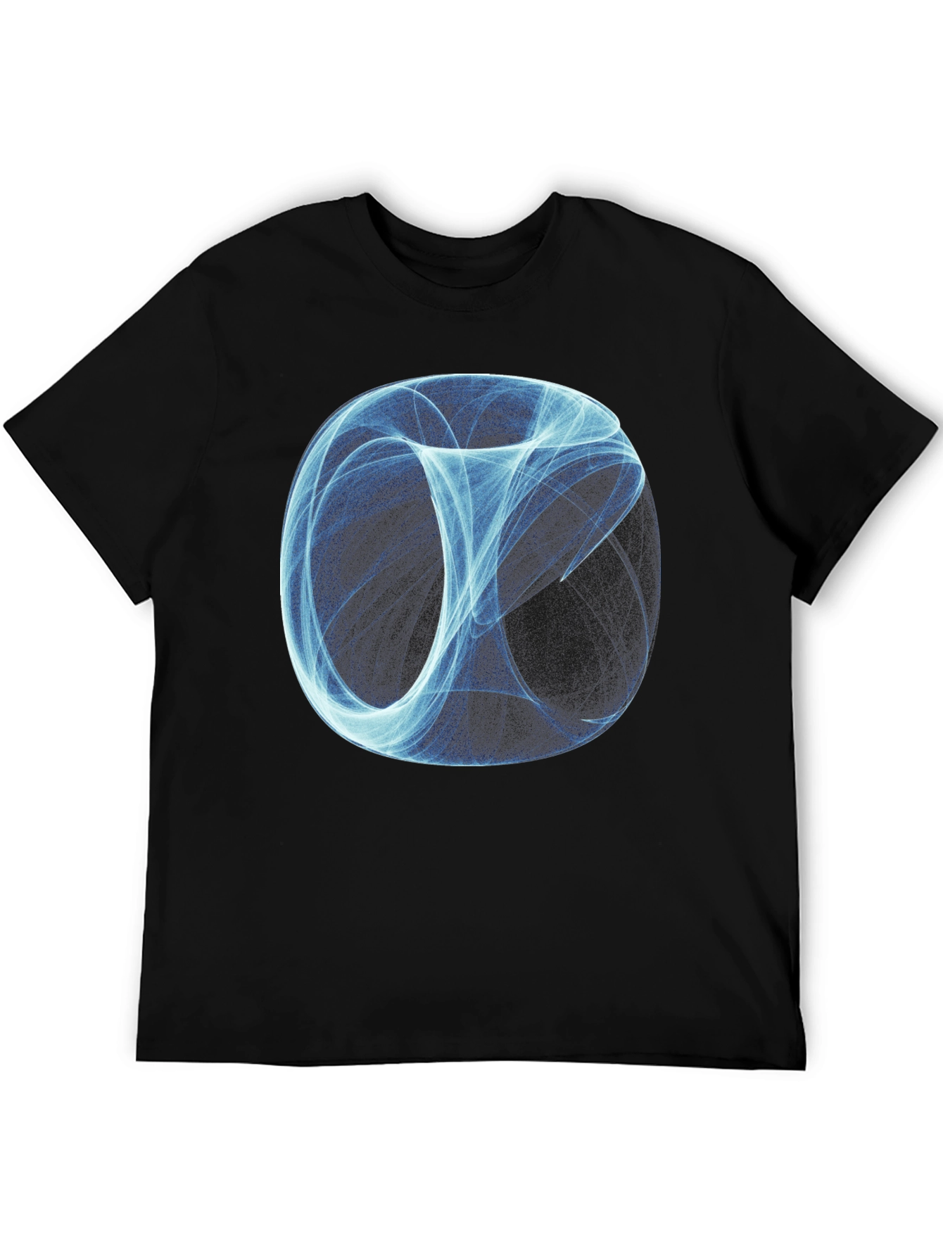 Abstract Sphere Graphic Print Black T-Shirt