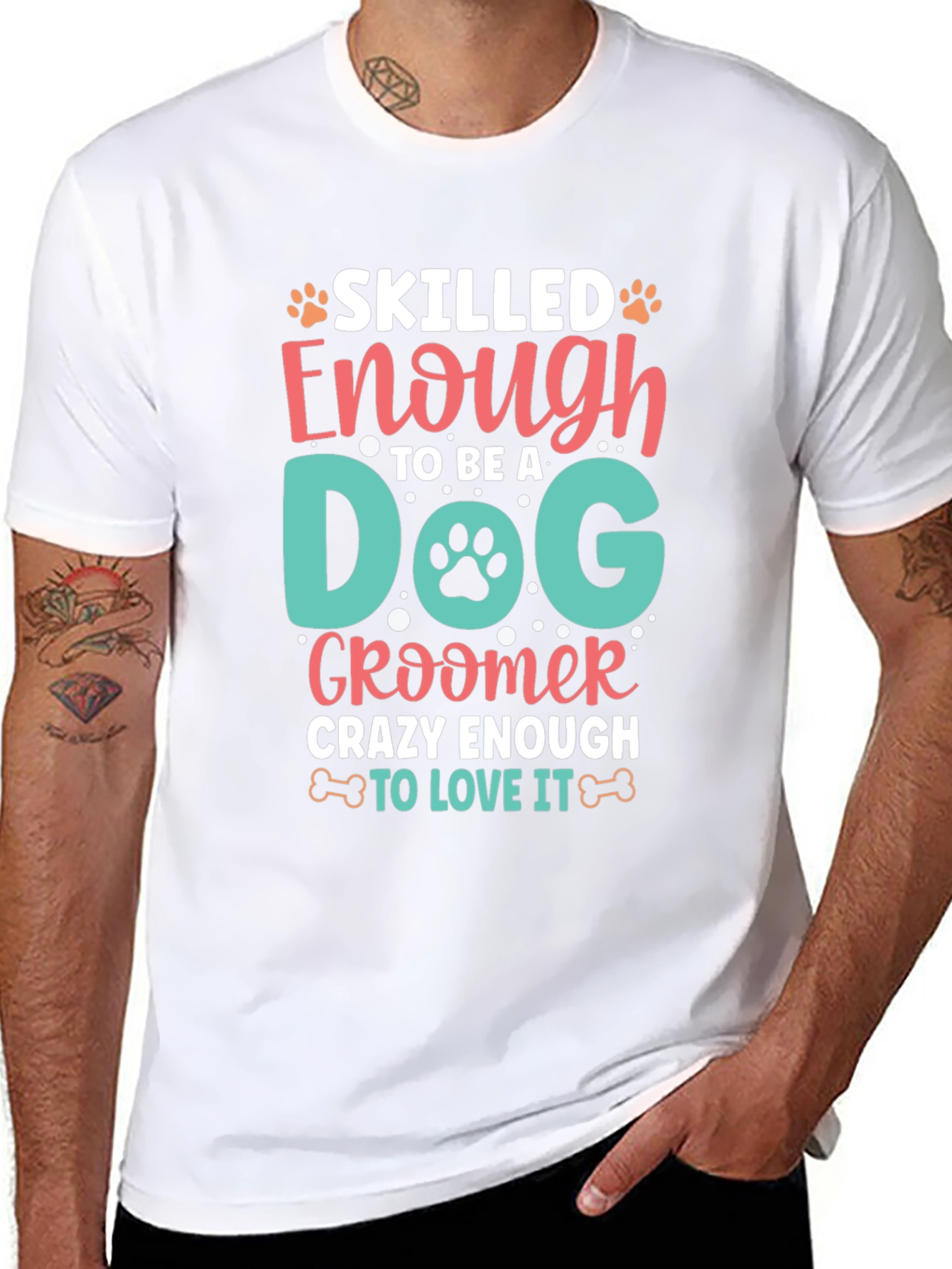 Dog Groomer T-Shirt - Skilled and Crazy Enough!