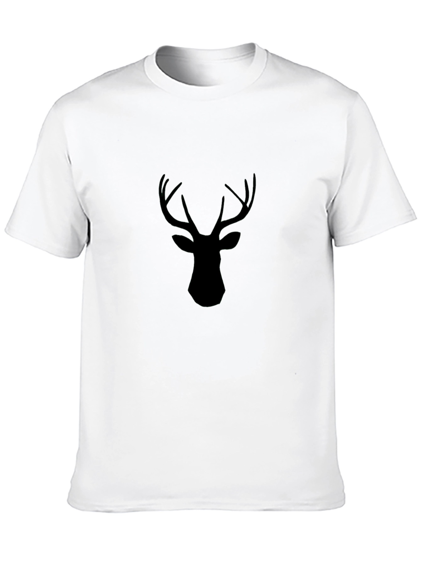 Black Deer Silhouette T-Shirt - Mens Casual Tee