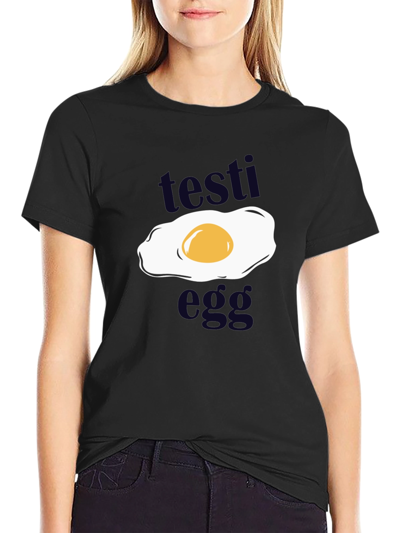 Testi Egg Graphic T-Shirt - Funny Novelty Tee
