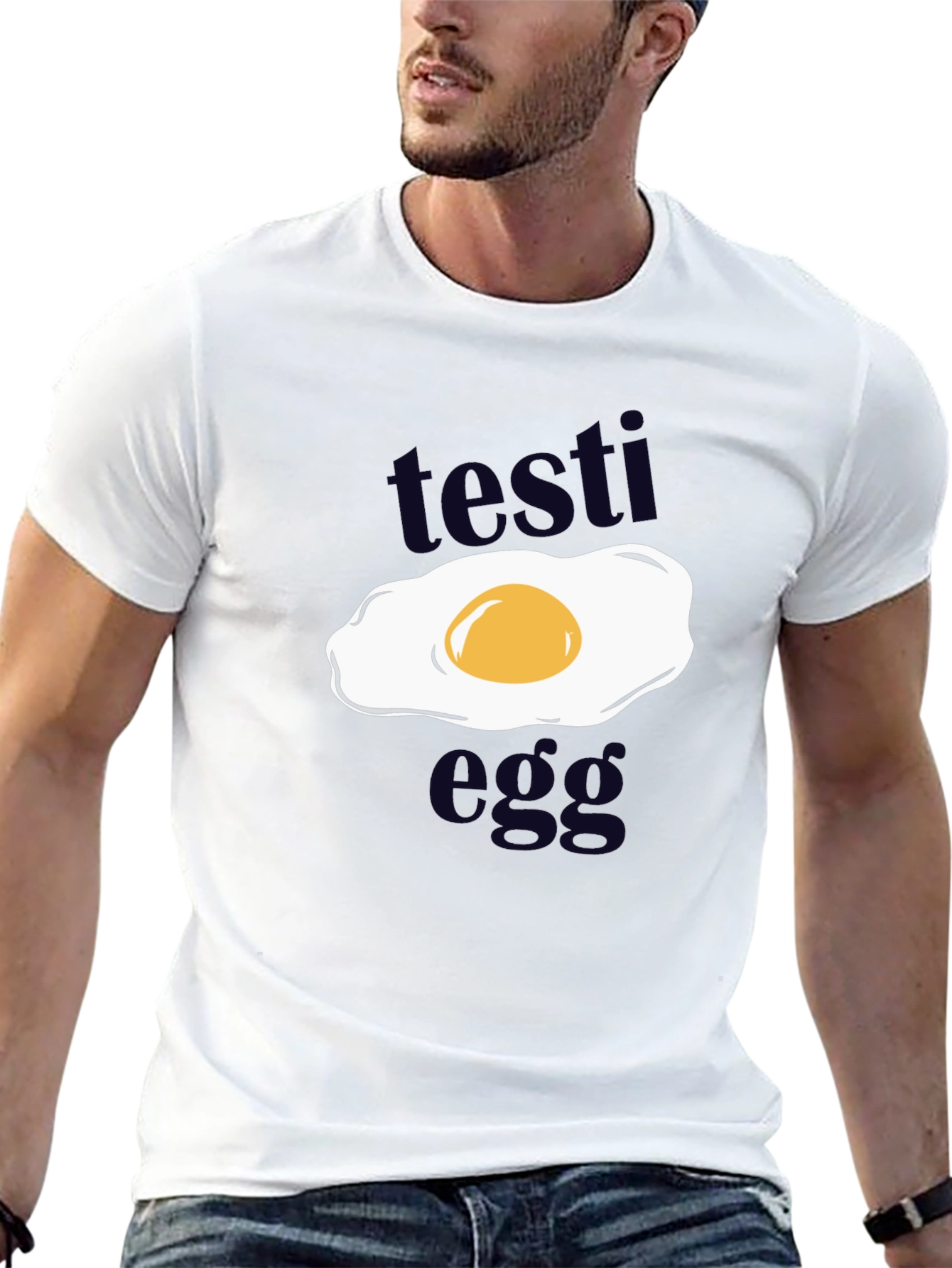 Testi Egg Graphic T-Shirt - Funny Novelty Tee