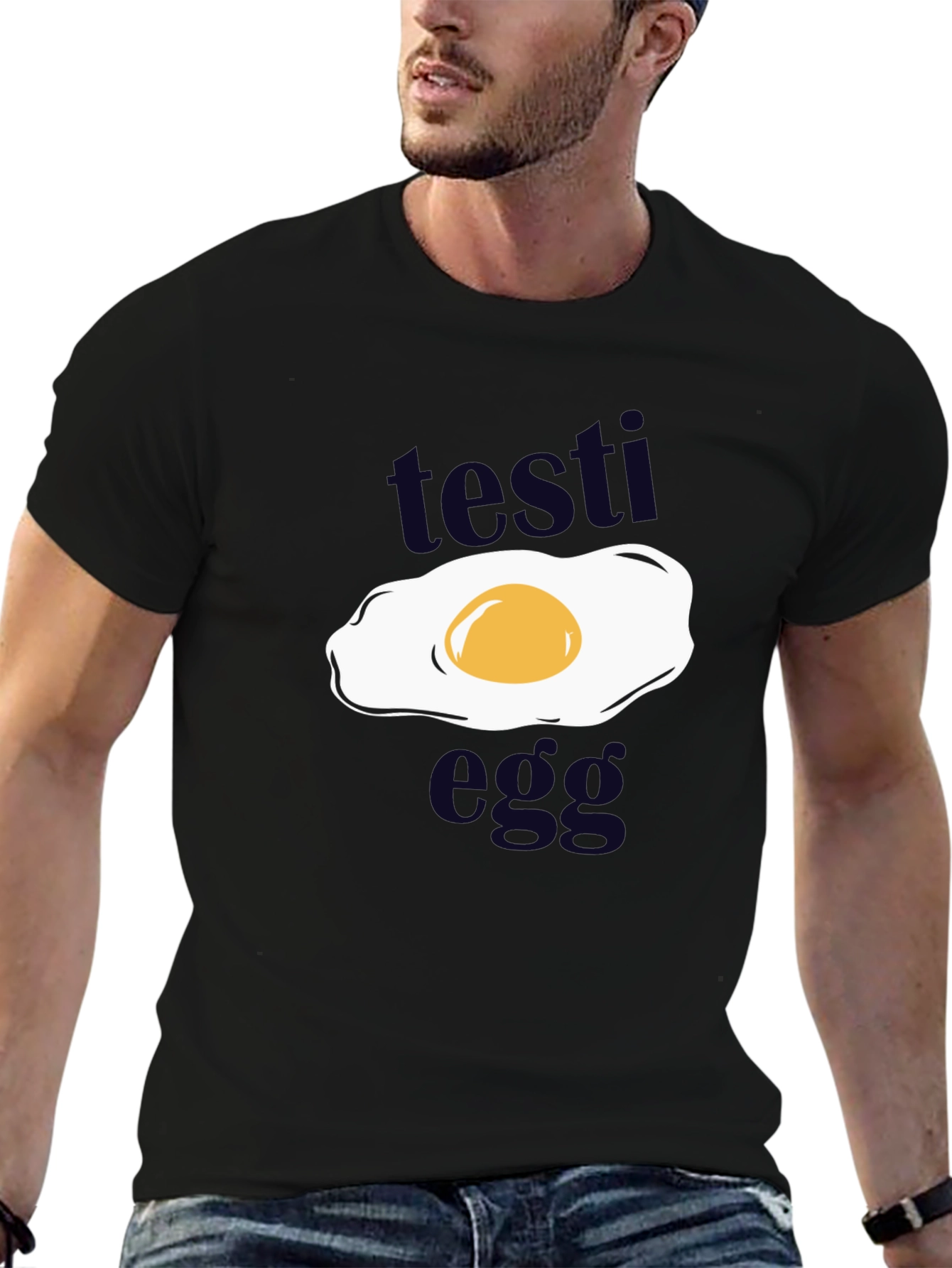 Testi Egg Graphic T-Shirt - Funny Novelty Tee
