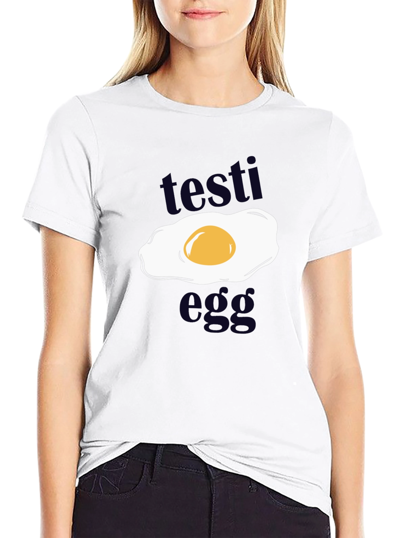 Testi Egg Graphic T-Shirt - Funny Novelty Tee