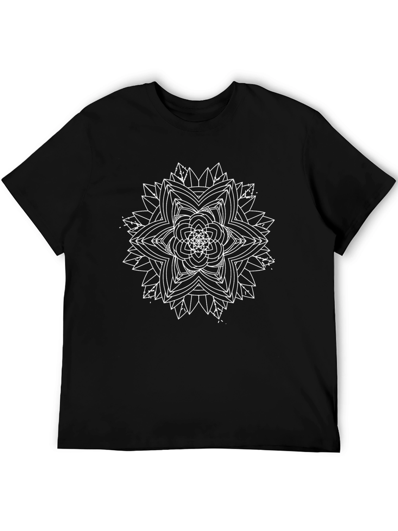 Geometric Mandala Graphic Print Tee - Modern Stylish Design