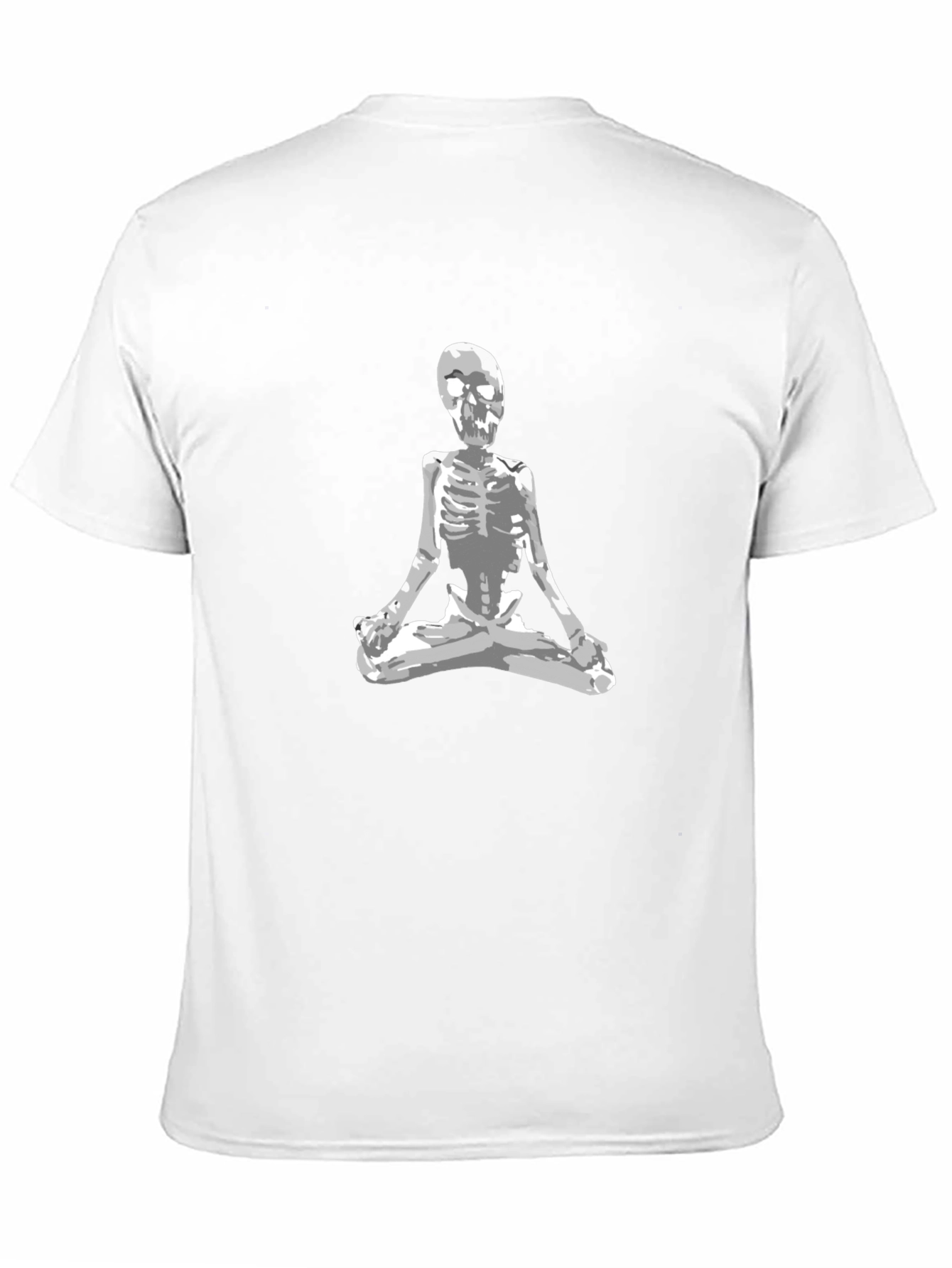 Skeleton Meditating Graphic Tee - Black Cotton T-Shirt