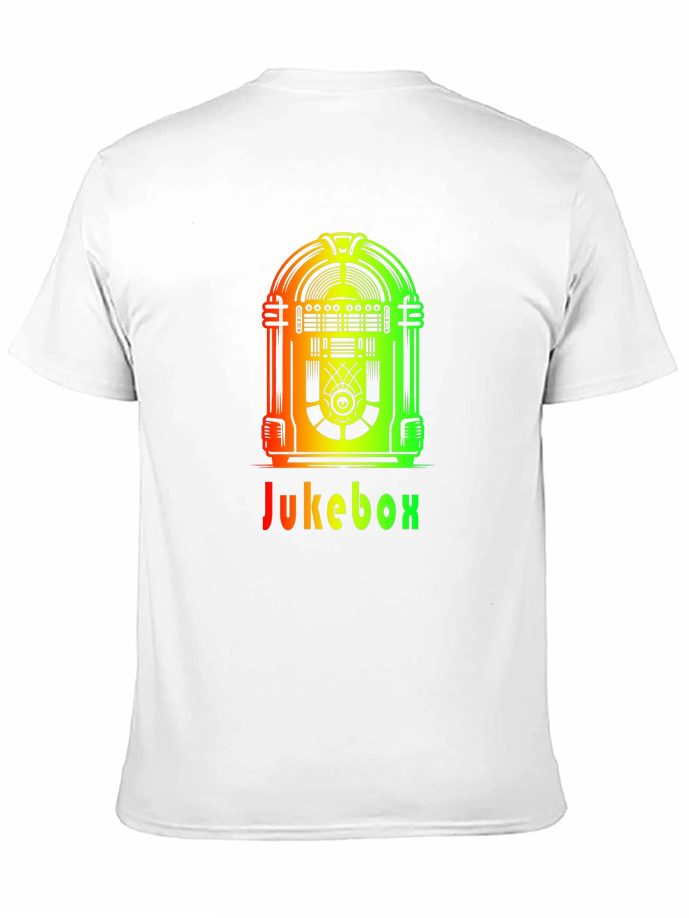 Retro Jukebox Graphic Tee - Black Cotton T-Shirt