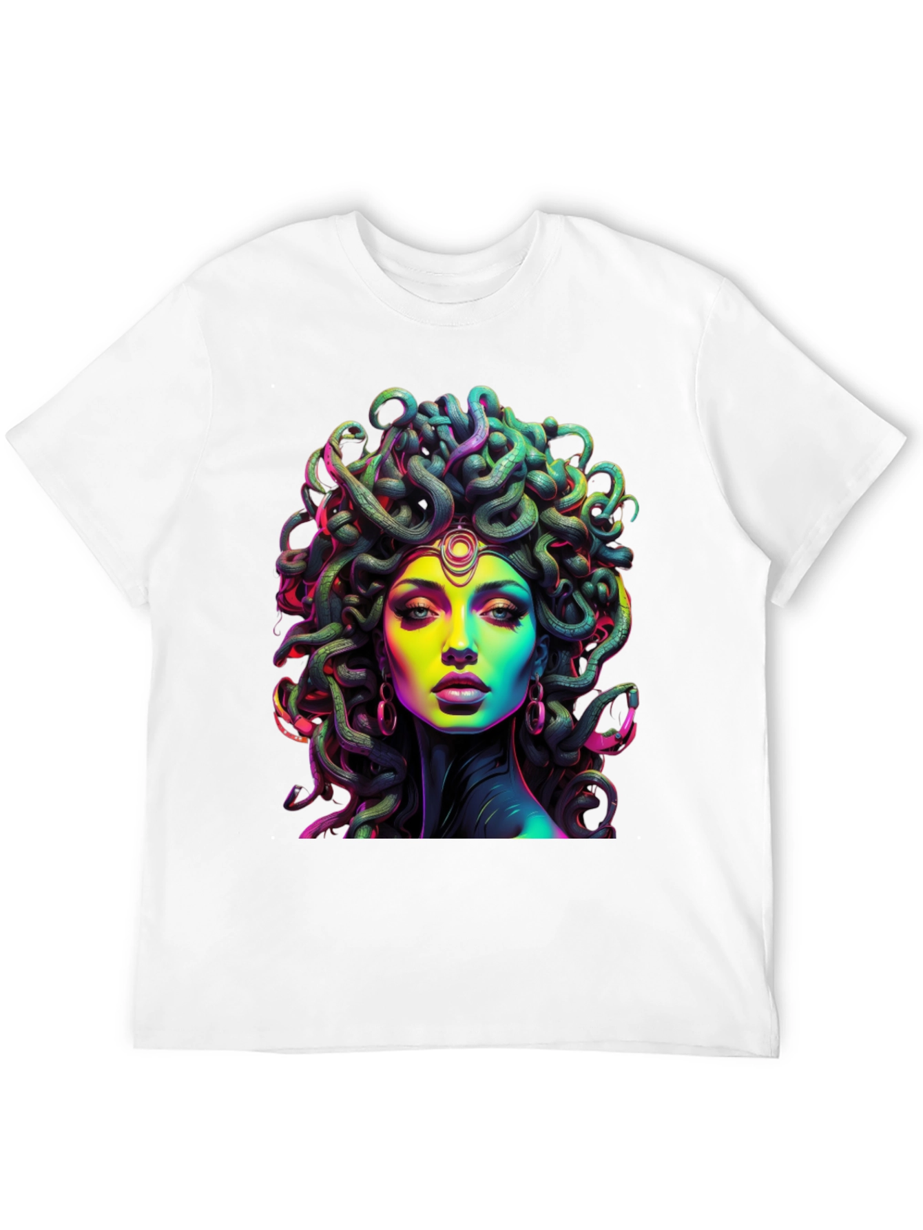 Medusa Graphic Tee - Black Cotton T-Shirt