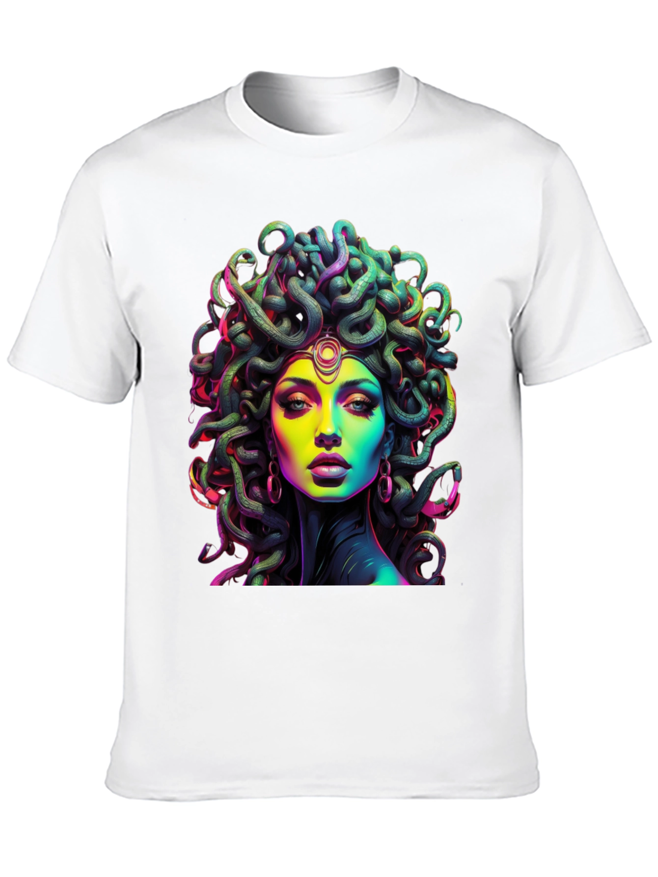 Medusa Graphic Tee - Black Cotton T-Shirt