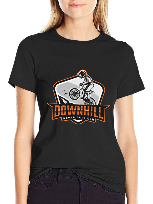 Downhill Biker Graphic T-Shirt - Never Gets Old