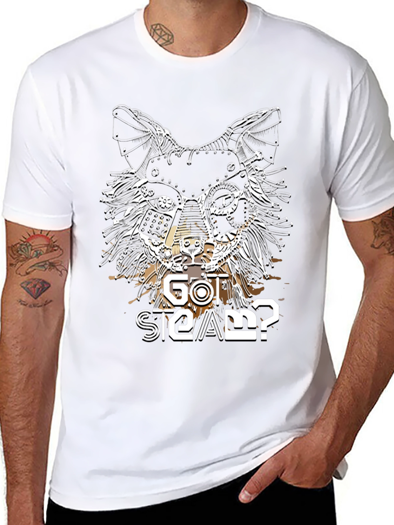 Steampunk Cat T-Shirt - Got Steam?