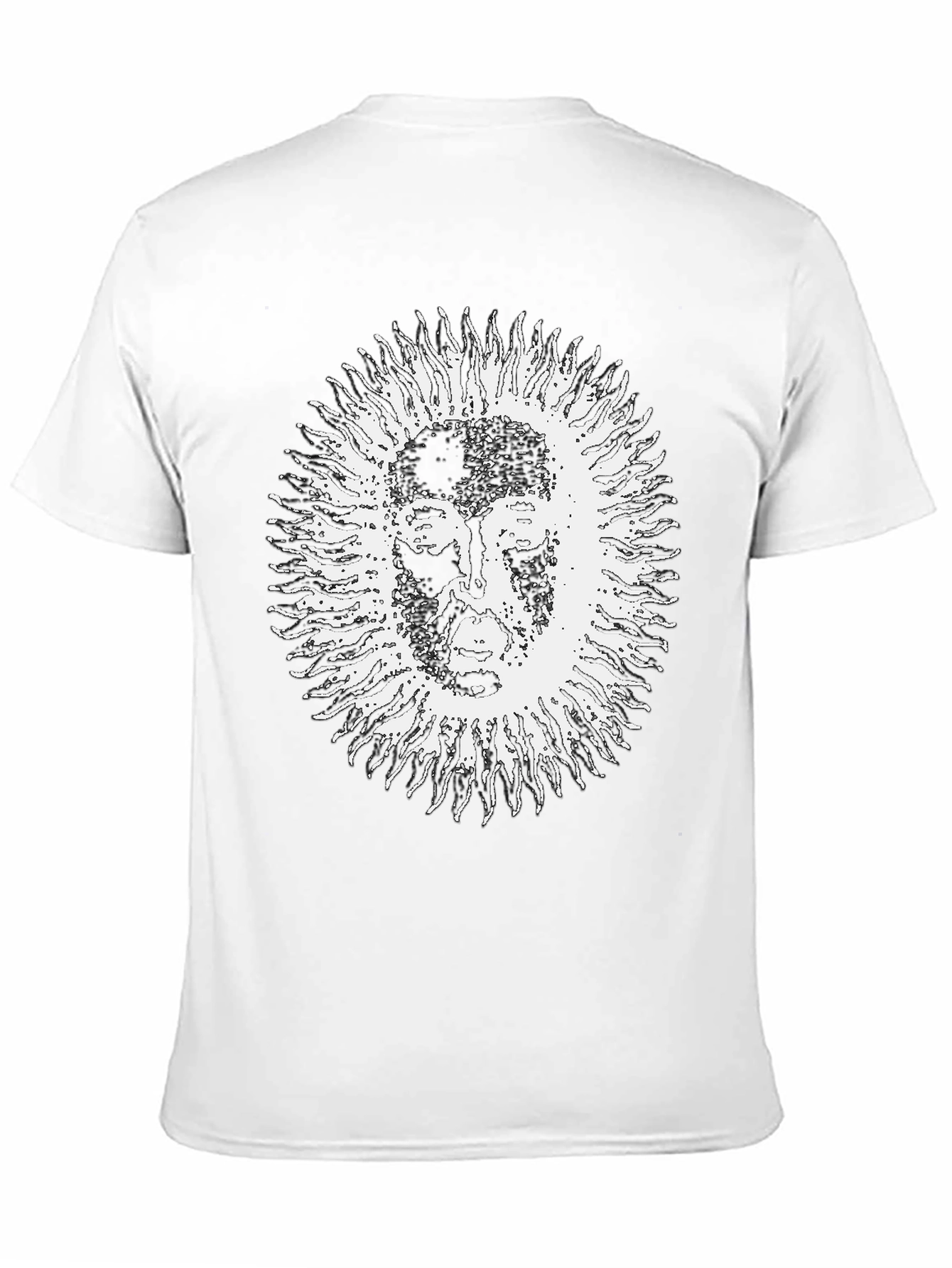 Mystic Sun Face Graphic Black T-Shirt