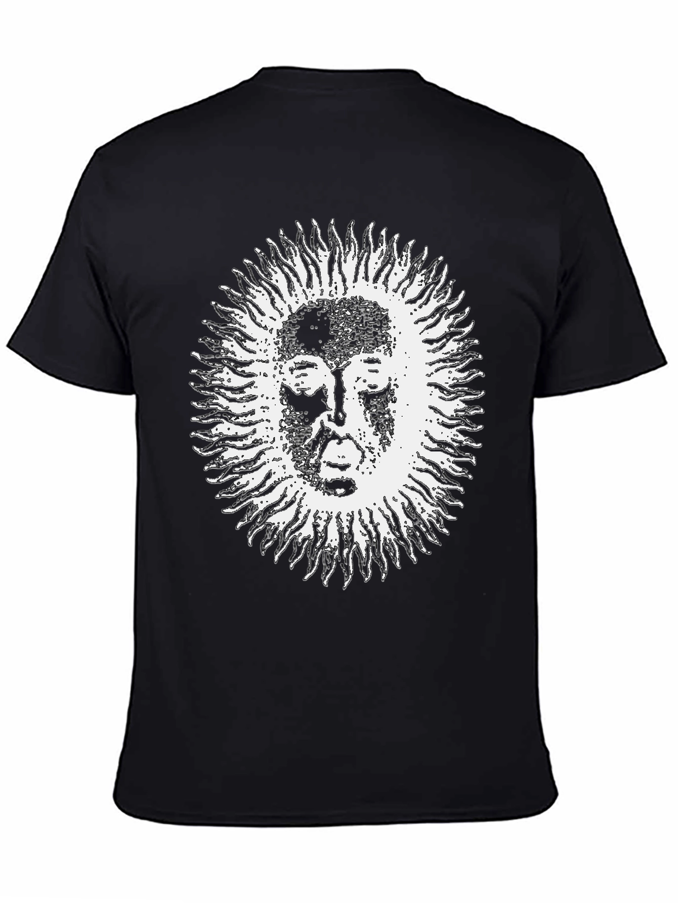 Mystic Sun Face Graphic Black T-Shirt