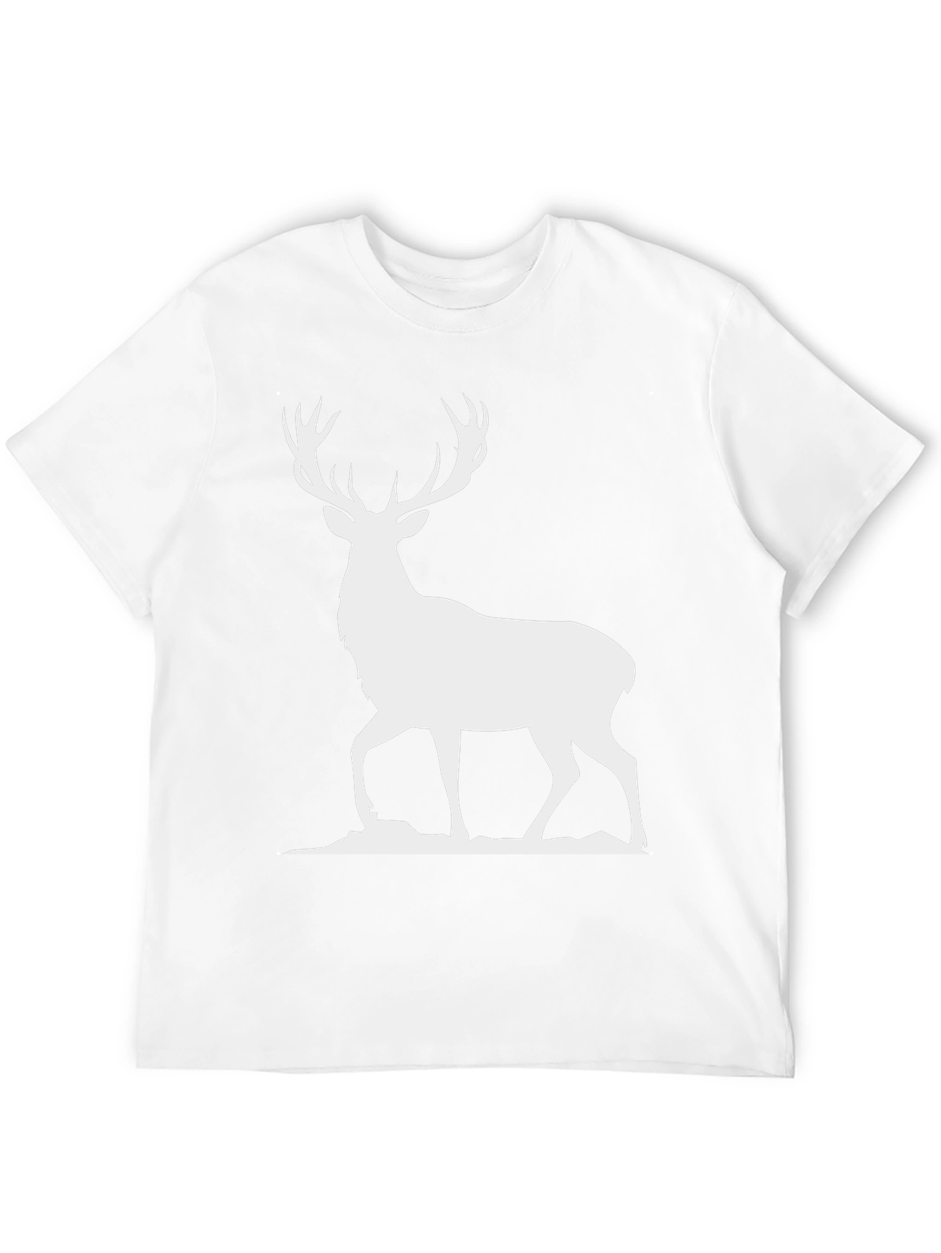 Deer Silhouette Graphic Tee - Black