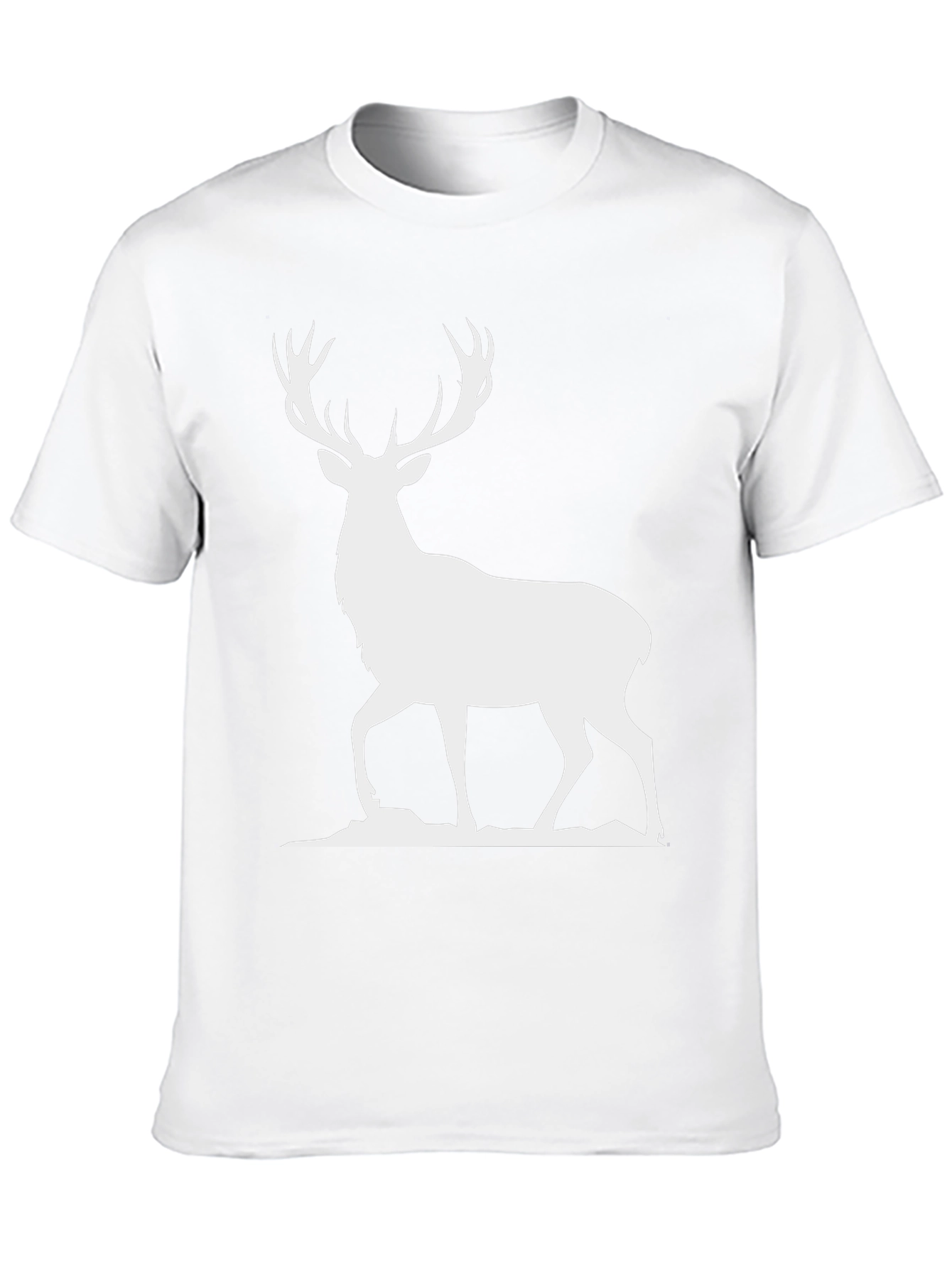 Deer Silhouette Graphic Tee - Black