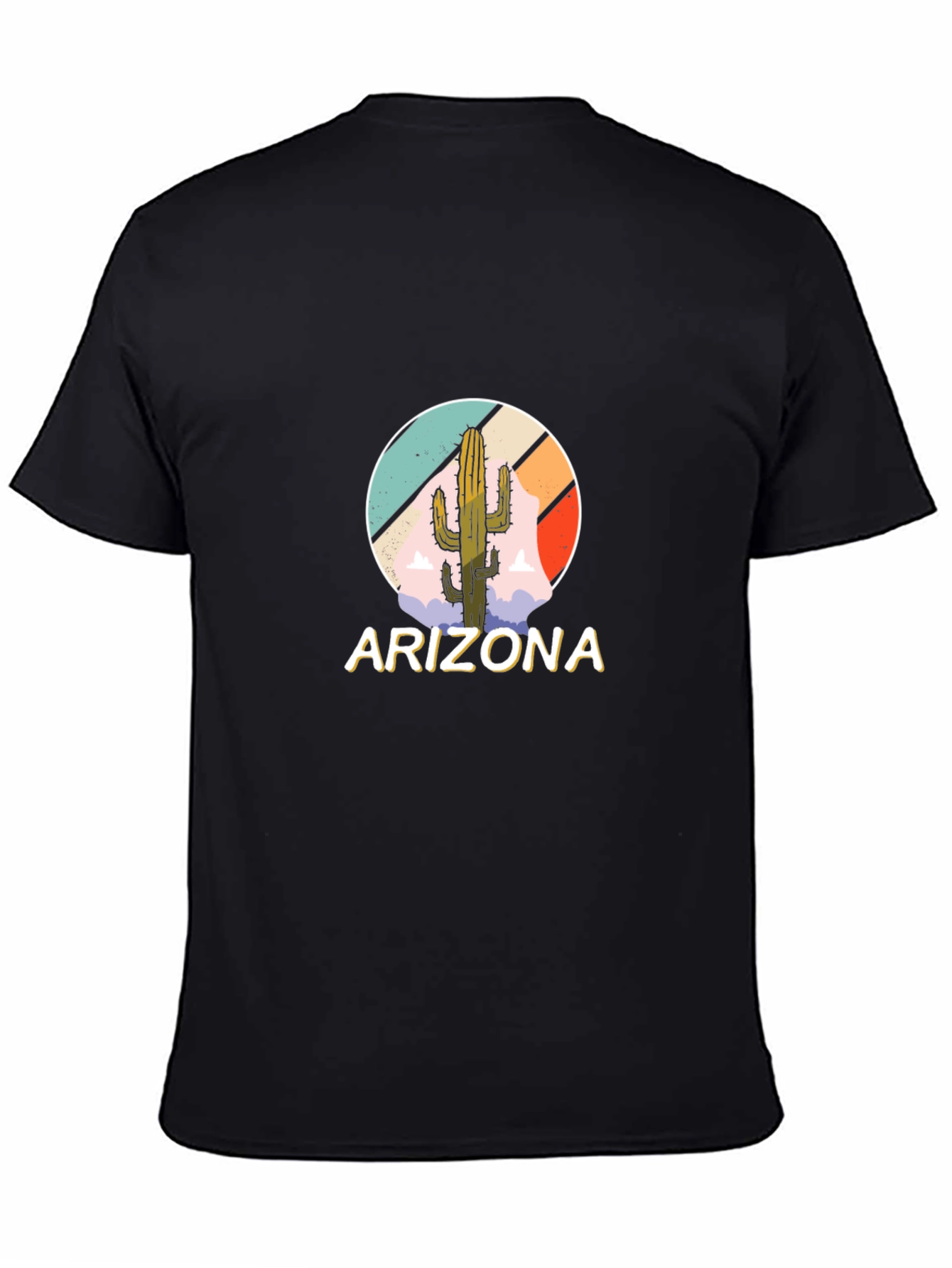 Arizona Cactus Graphic Tee - Mens Black T-Shirt