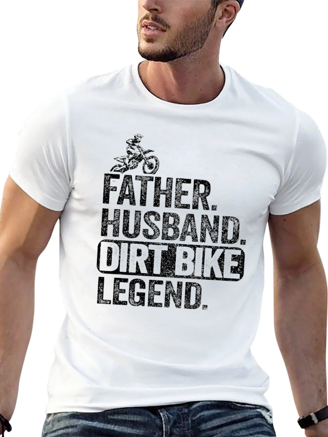 Father Husband Dirt Bike Legend T-Shirt