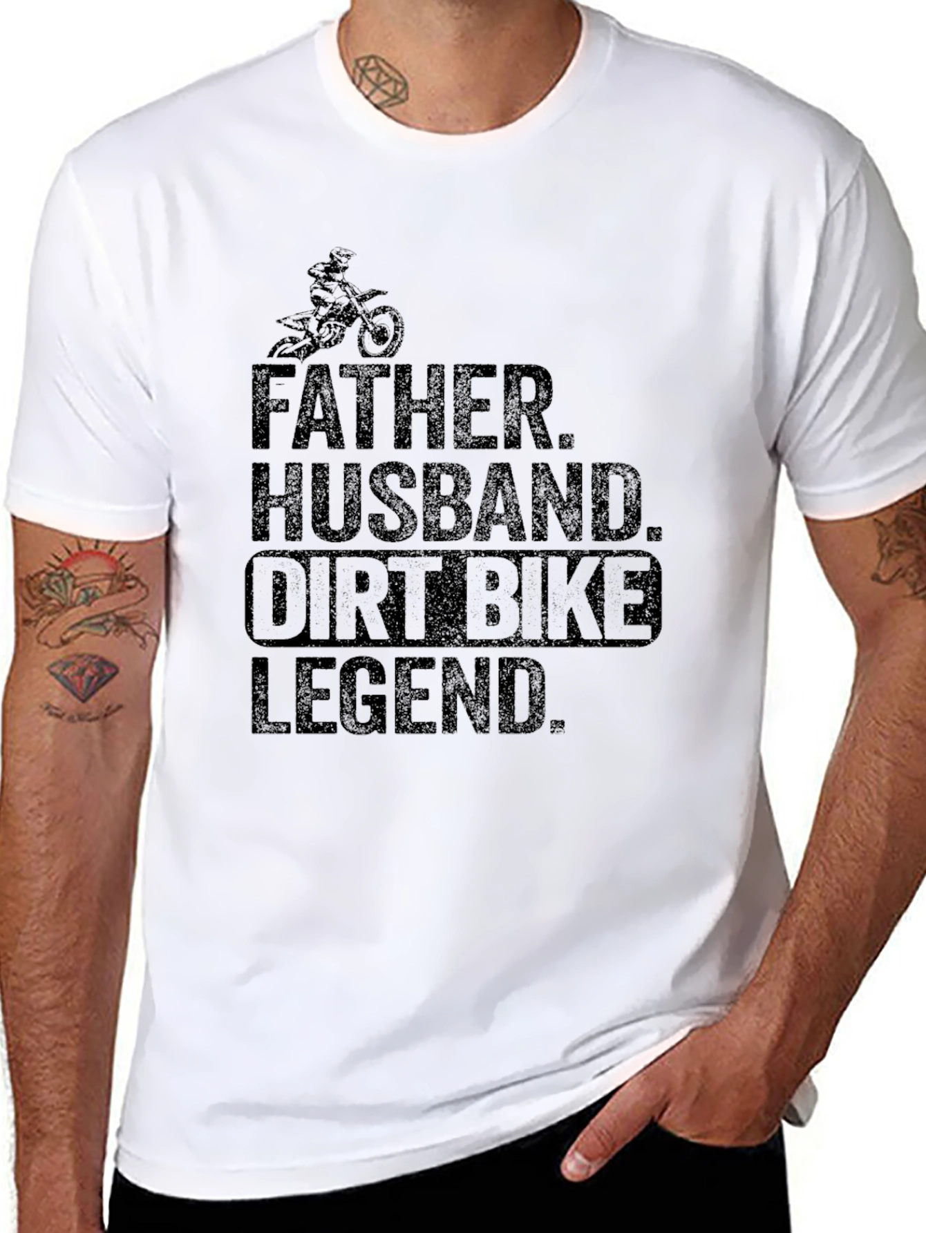 Father Husband Dirt Bike Legend T-Shirt