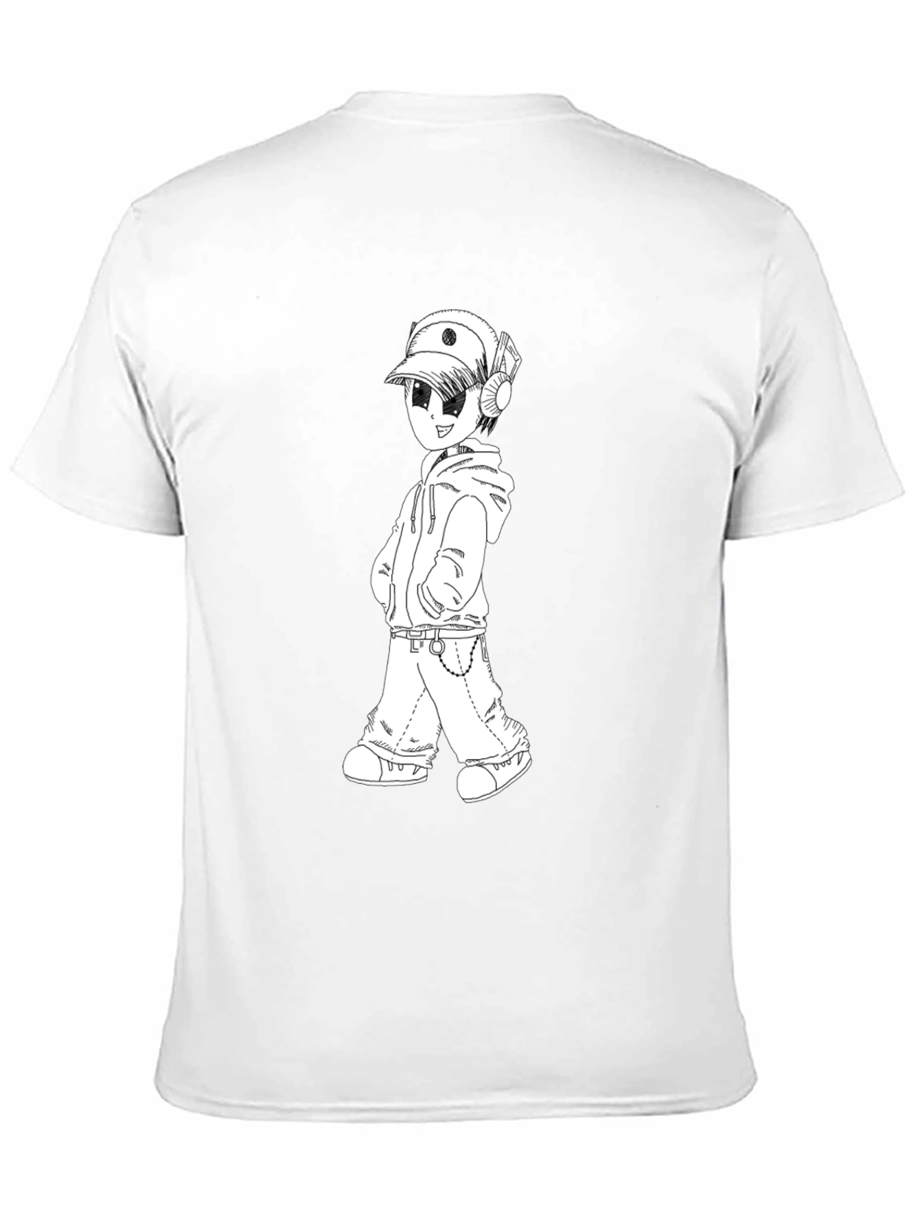 Anime Boy Graphic Black T-Shirt