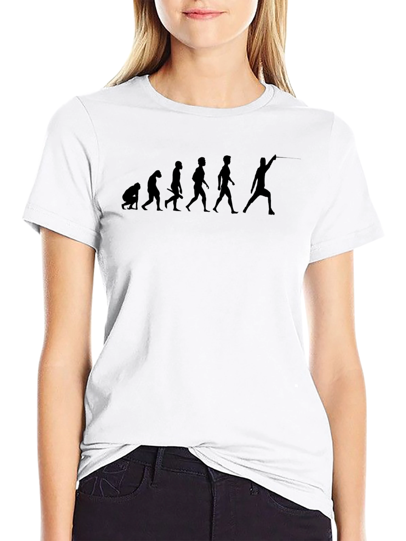 Fencing Evolution Graphic Tee - Black