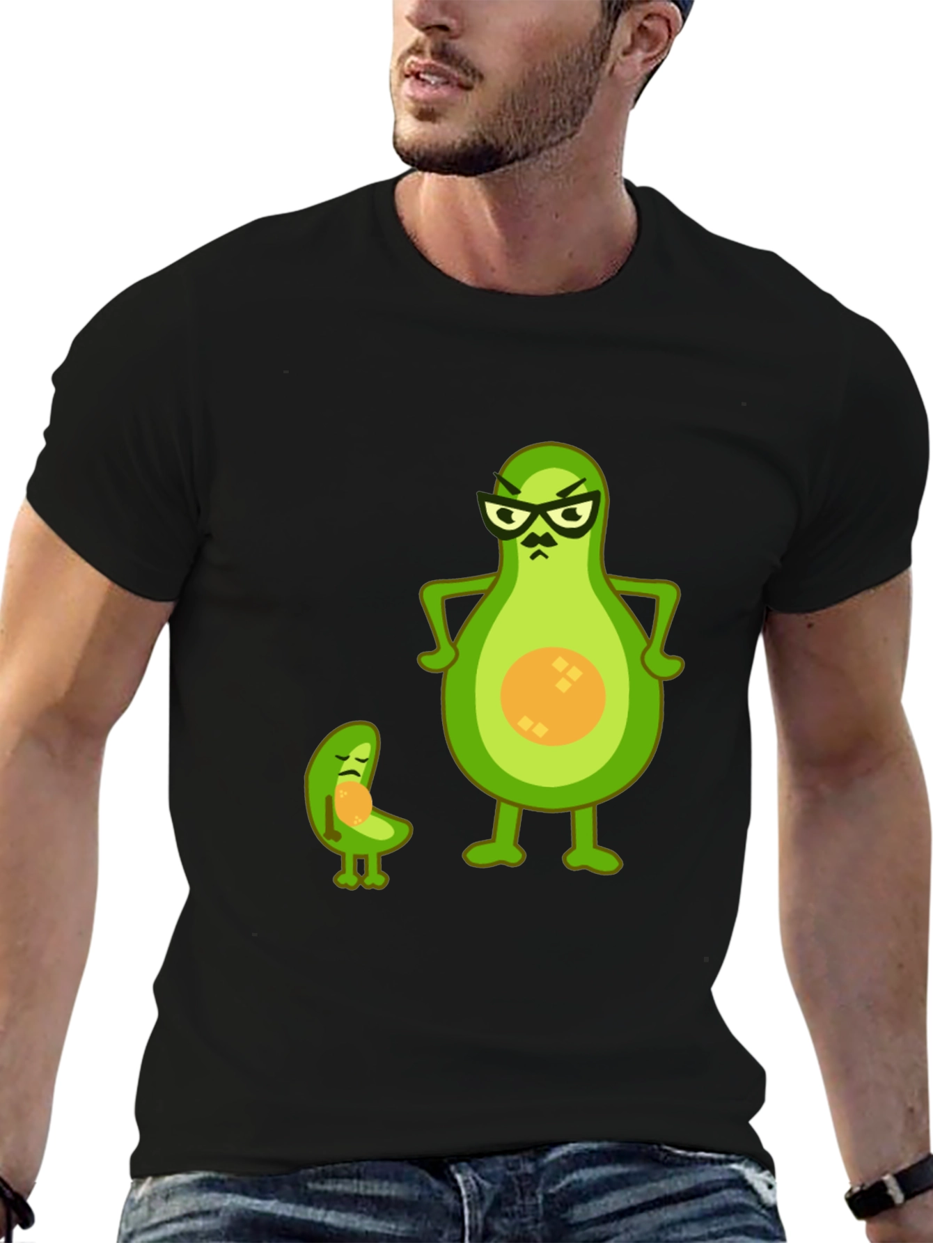 Avocado Dad and Son Graphic Tee - Black