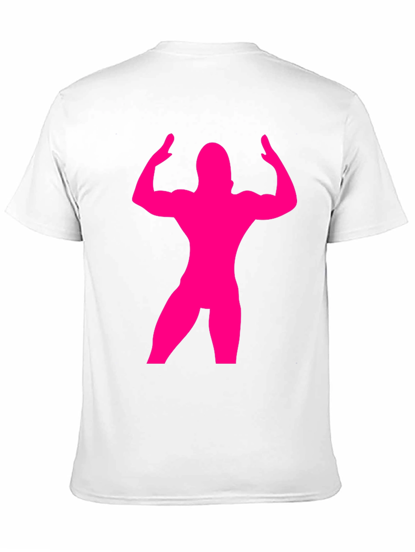 Muscle Man Silhouette T-Shirt - Bodybuilder Gym Tee