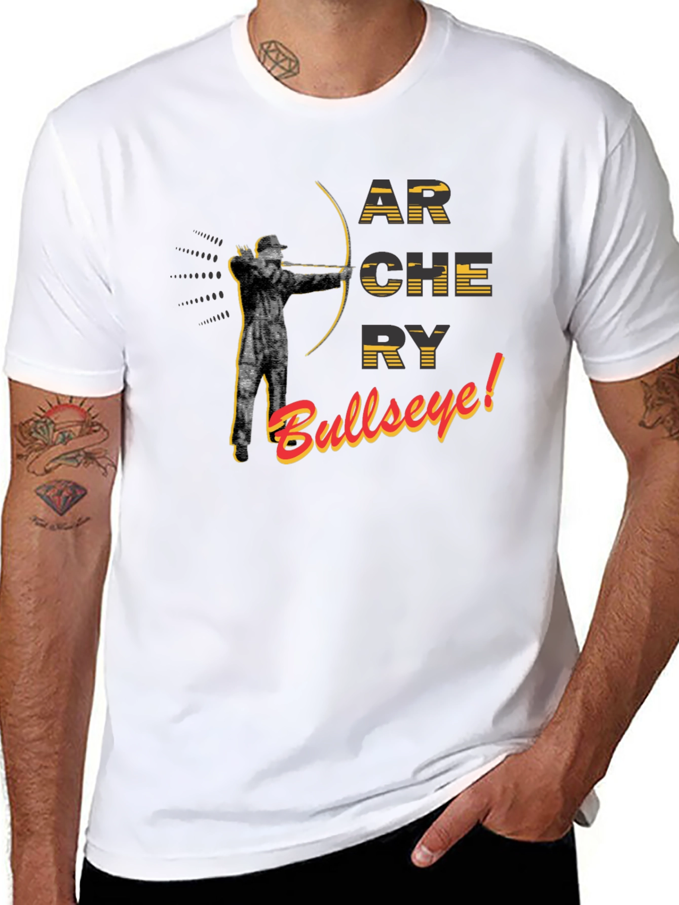 Archery Bullseye Graphic Tee - Black T-Shirt