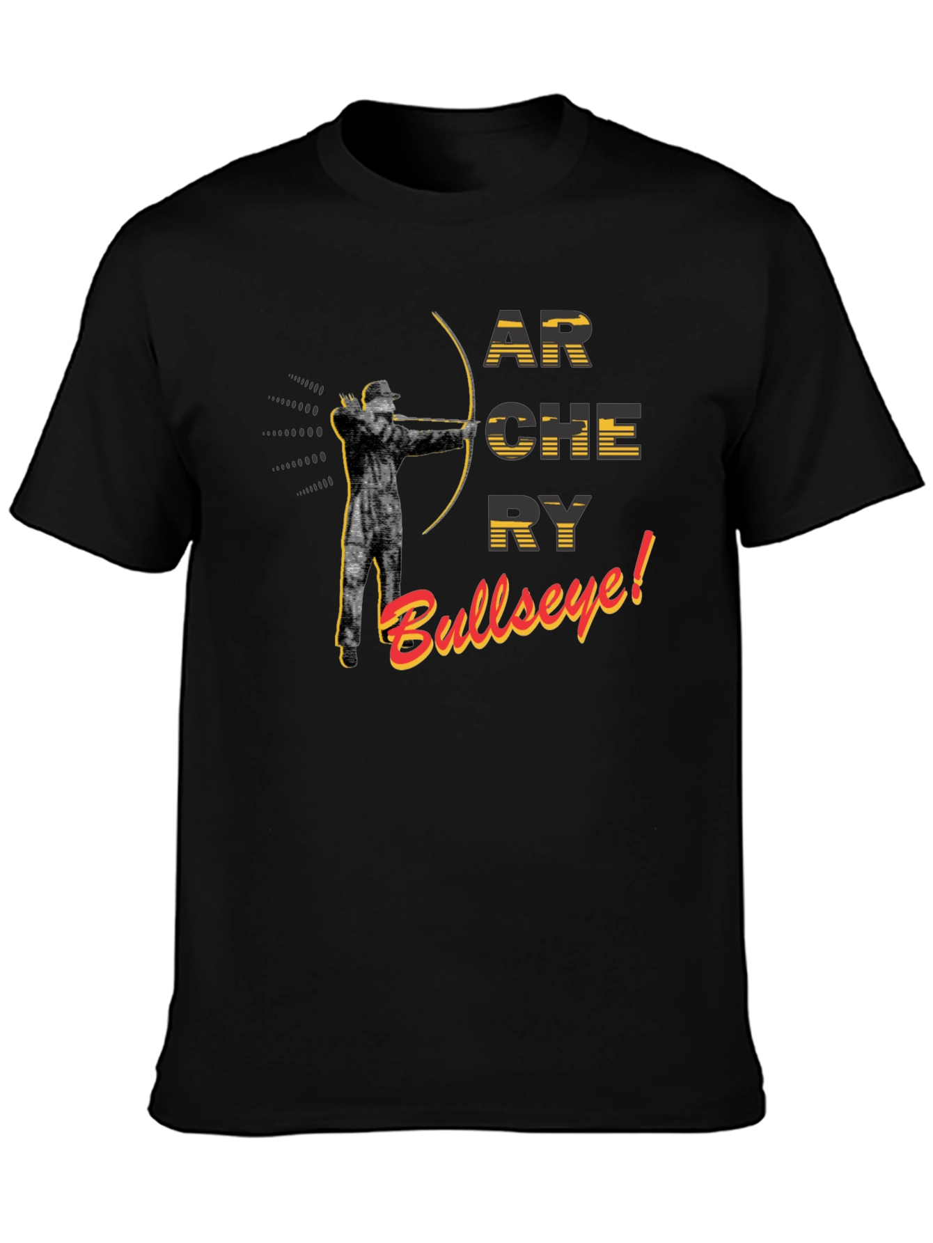Archery Bullseye Graphic Tee - Black T-Shirt