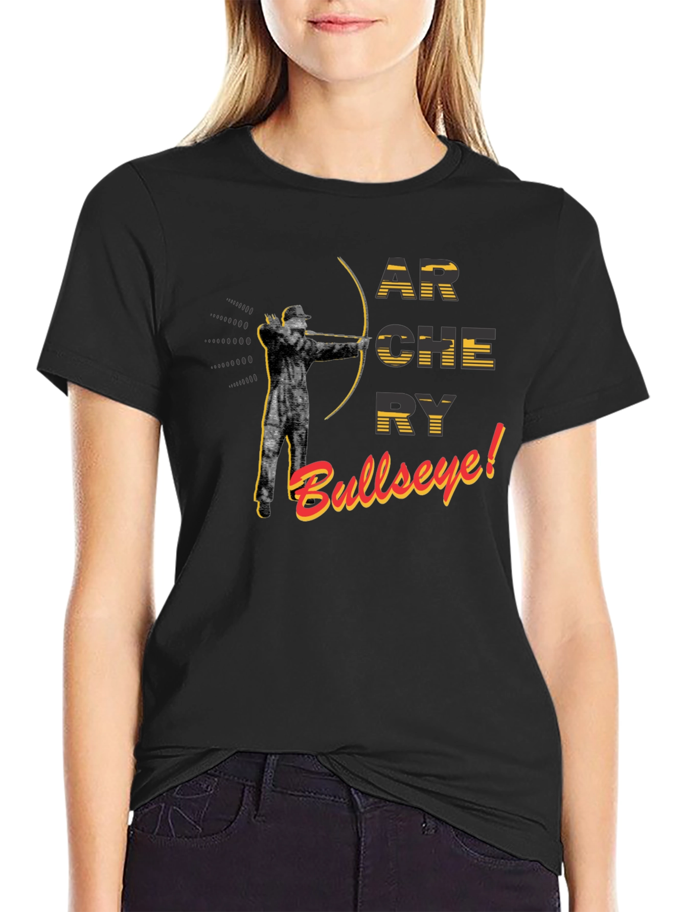 Archery Bullseye Graphic Tee - Black T-Shirt