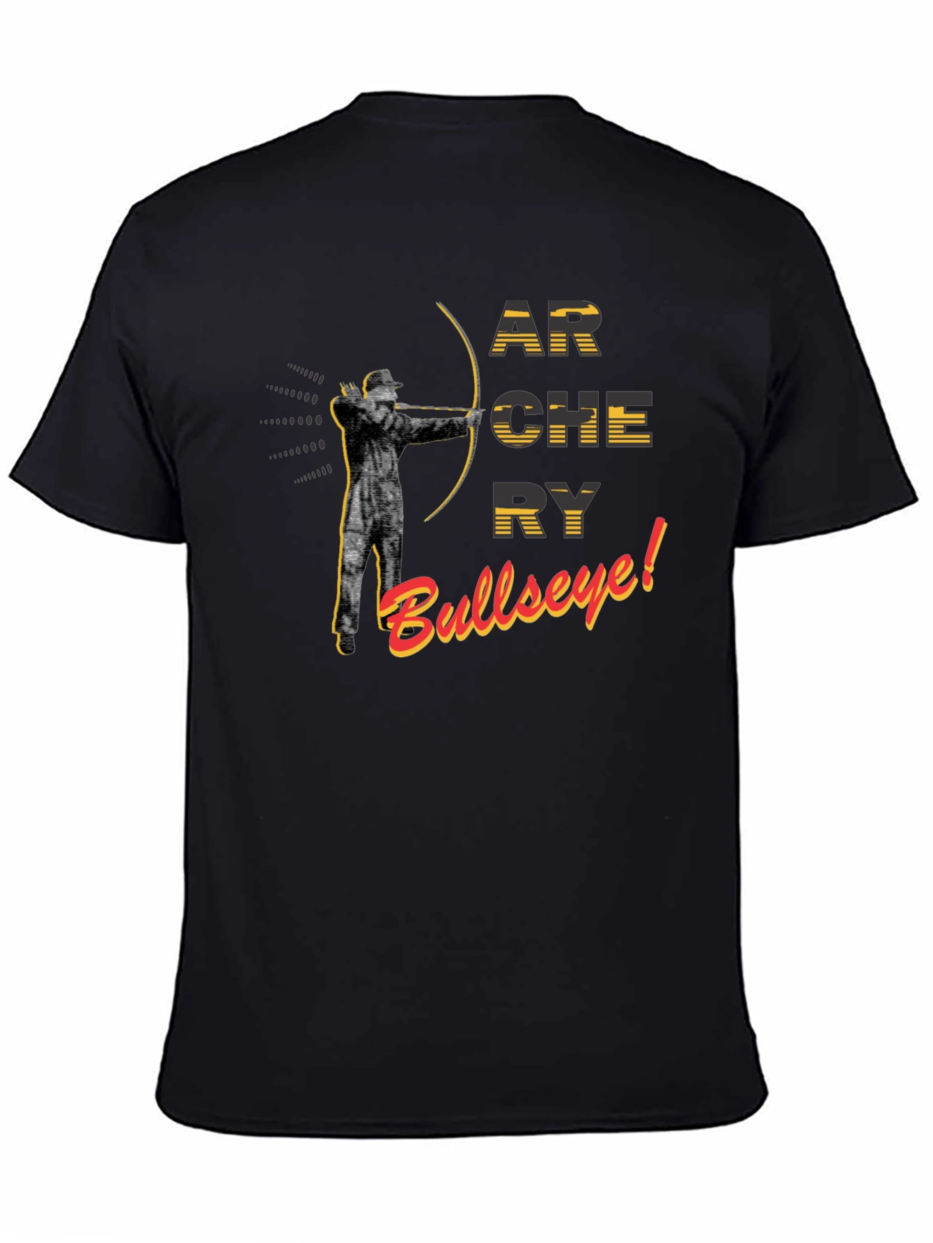 Archery Bullseye Graphic Tee - Black T-Shirt