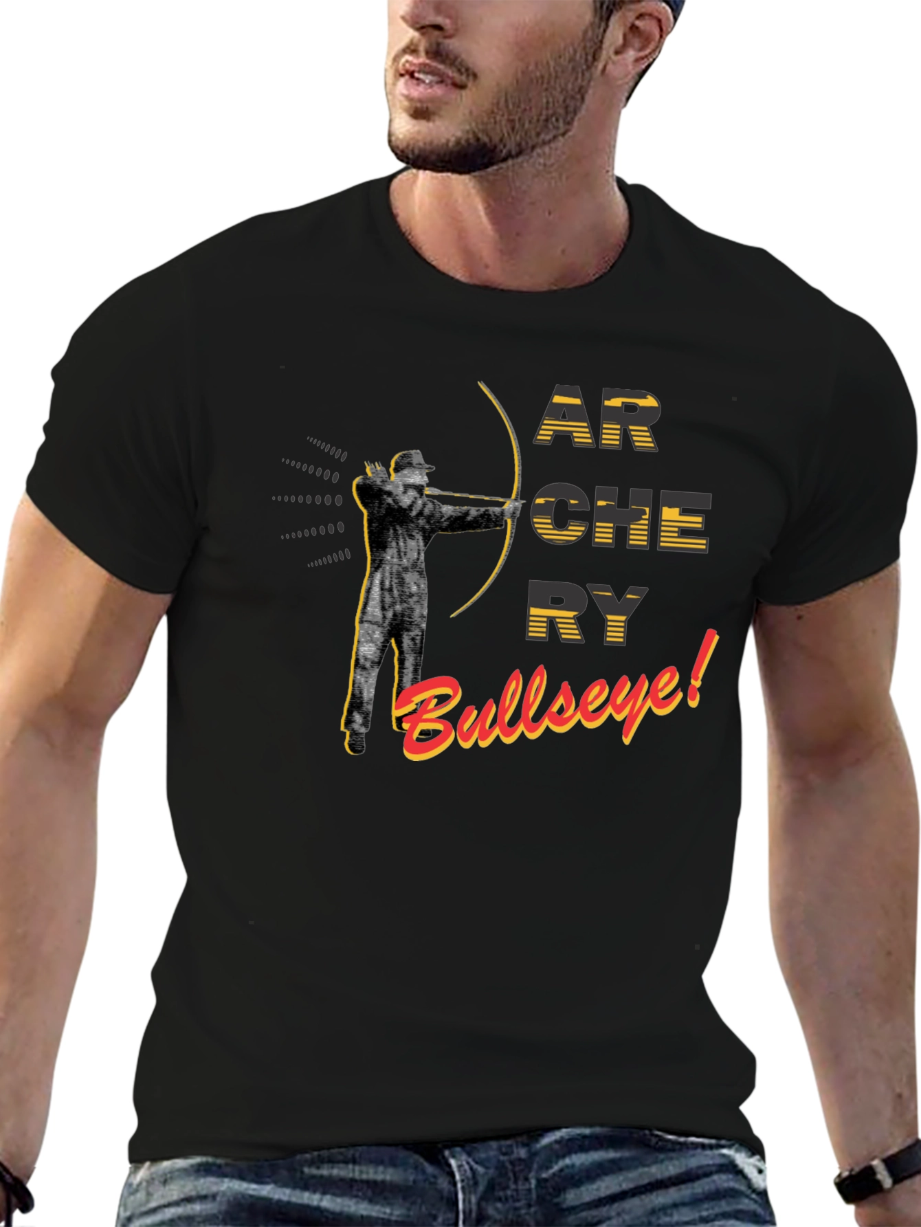 Archery Bullseye Graphic Tee - Black T-Shirt