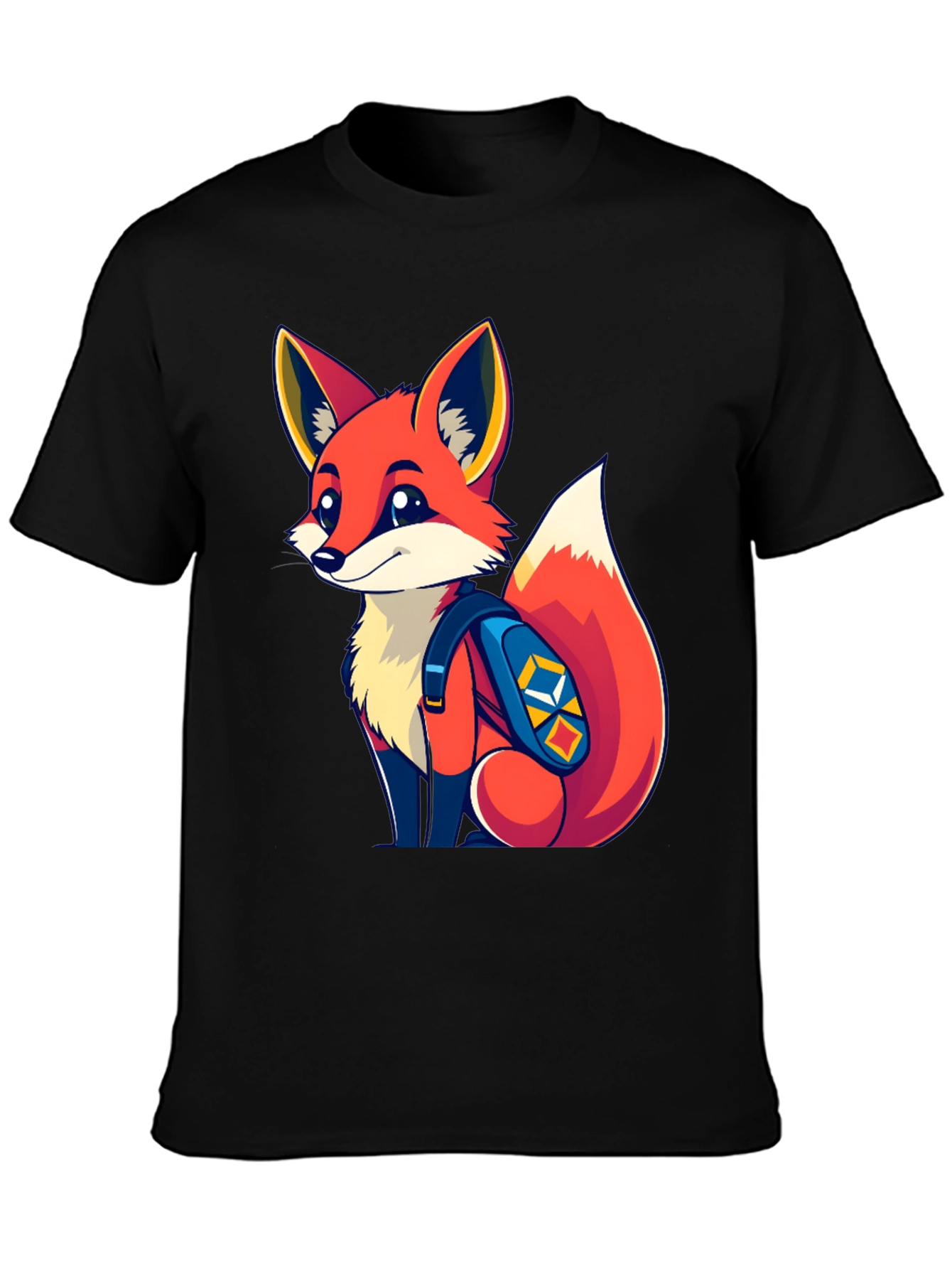 Fox with Backpack Graphic Tee