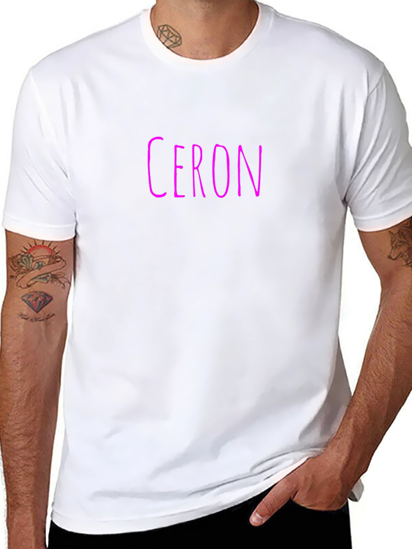 Ceron Graphic Tee - Black Casual T-Shirt
