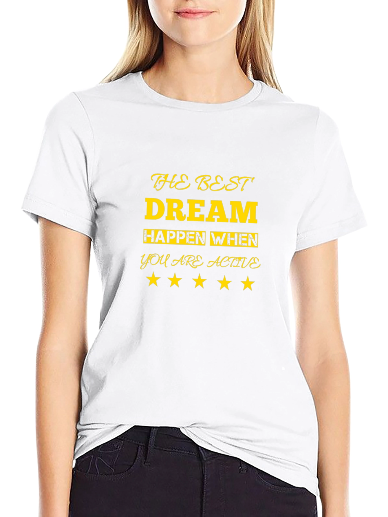 Inspirational Dream Active Black T-Shirt