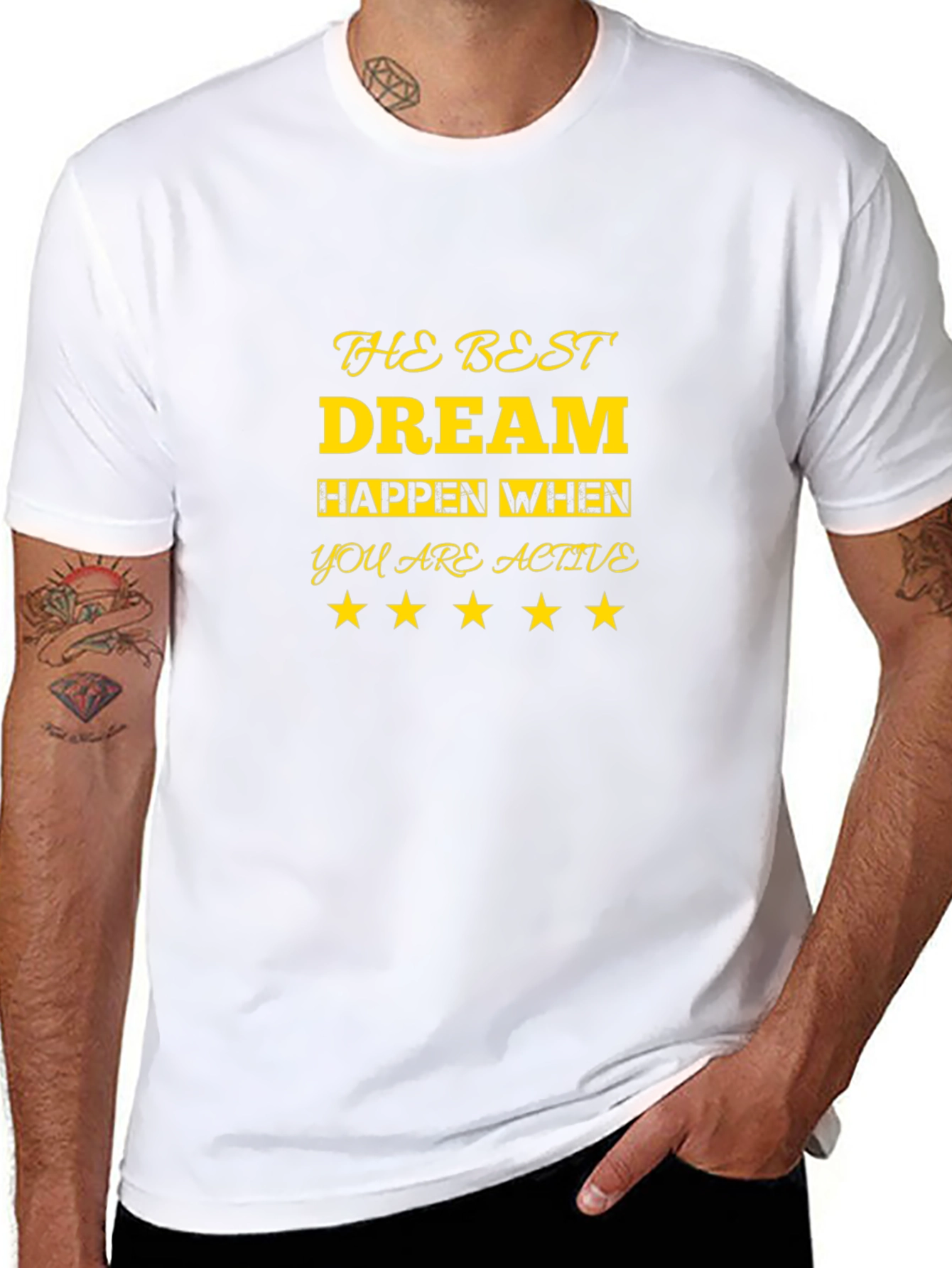 Inspirational Dream Active Black T-Shirt